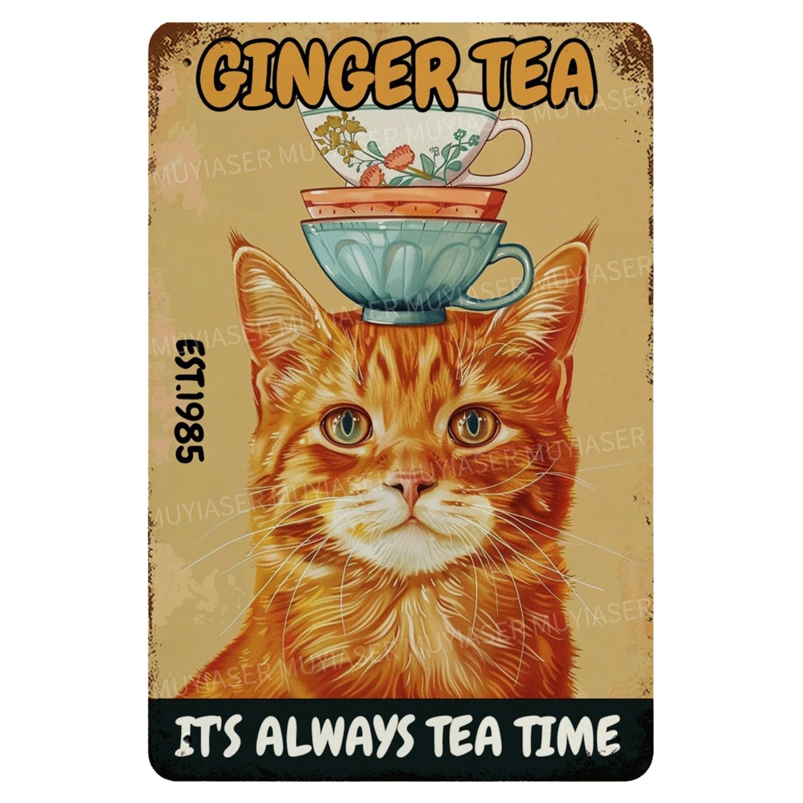 Retro Beach Aluminum Vintage Tin Sign for Kitchen Office Home Bar Cafe Decor 8x12 Inch