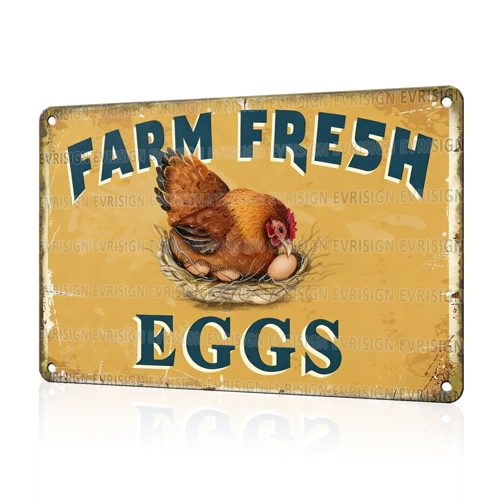 Funny Chicken Faith & Farmhouse Gifts Just A Girl Who Loves Jesus&Chickens Vintage Tin Sign for Farm Kitchen Garden or Cottage Wall 8x12Inch