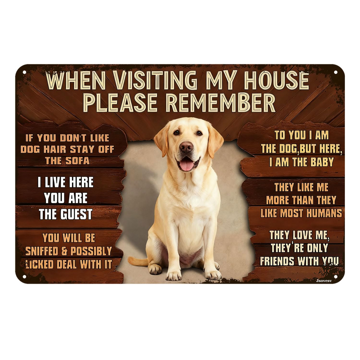 Funny Malamute Dog Vintage Tin Sign When Visiting My House Please Remember Metal Wall Art For Home Garage Bar Man Cave Patio Porch Decor 8x12 Inch