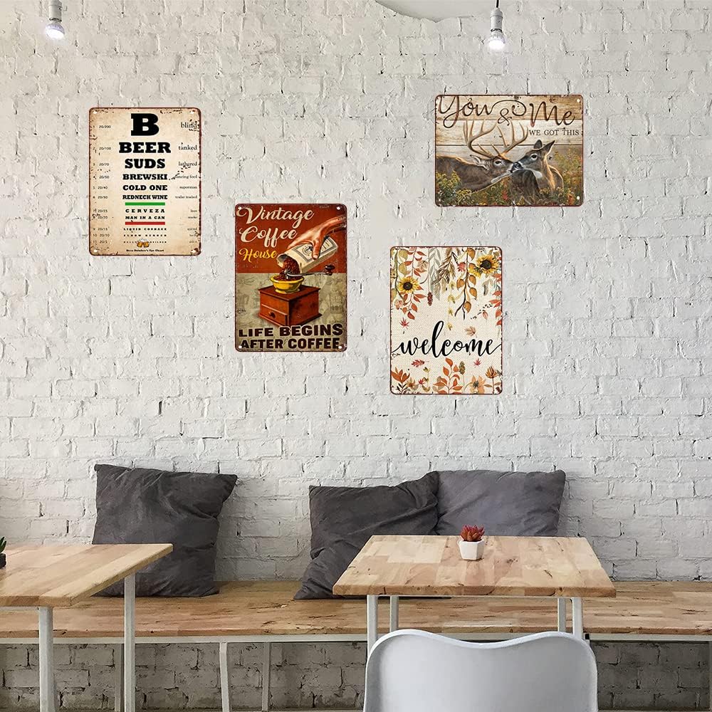 Tin Signs for Garage Antique Metal Sign Police Codes Knowledge Tin Sign Vintage Decoration Garage Home Garden Cafes Kitchen Wall Tin Signs 8x12 inch