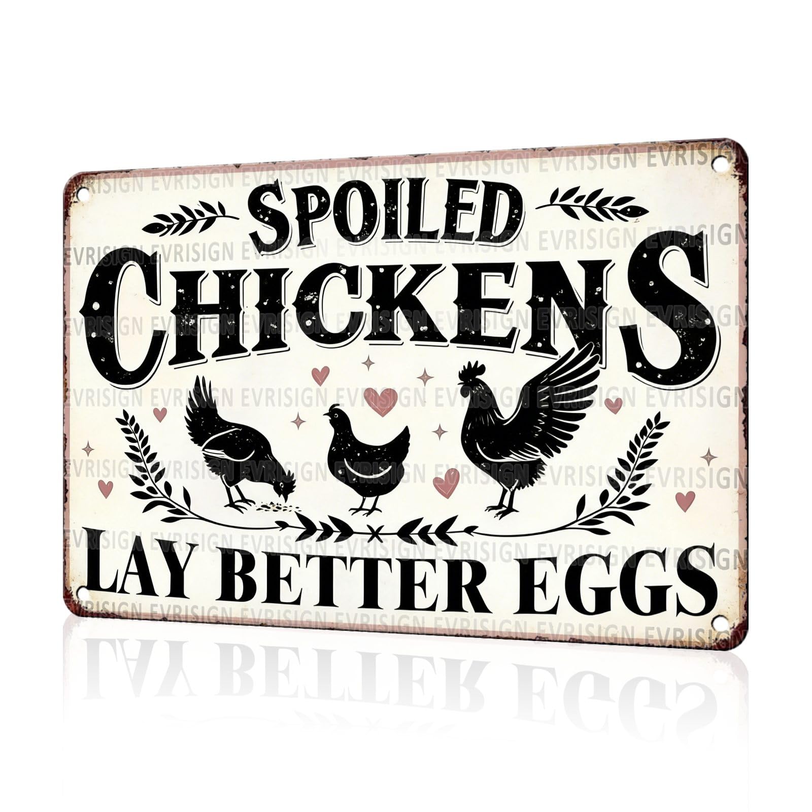 Funny Chicken Faith & Farmhouse Gifts Just A Girl Who Loves Jesus&Chickens Vintage Tin Sign for Farm Kitchen Garden or Cottage Wall 8x12Inch
