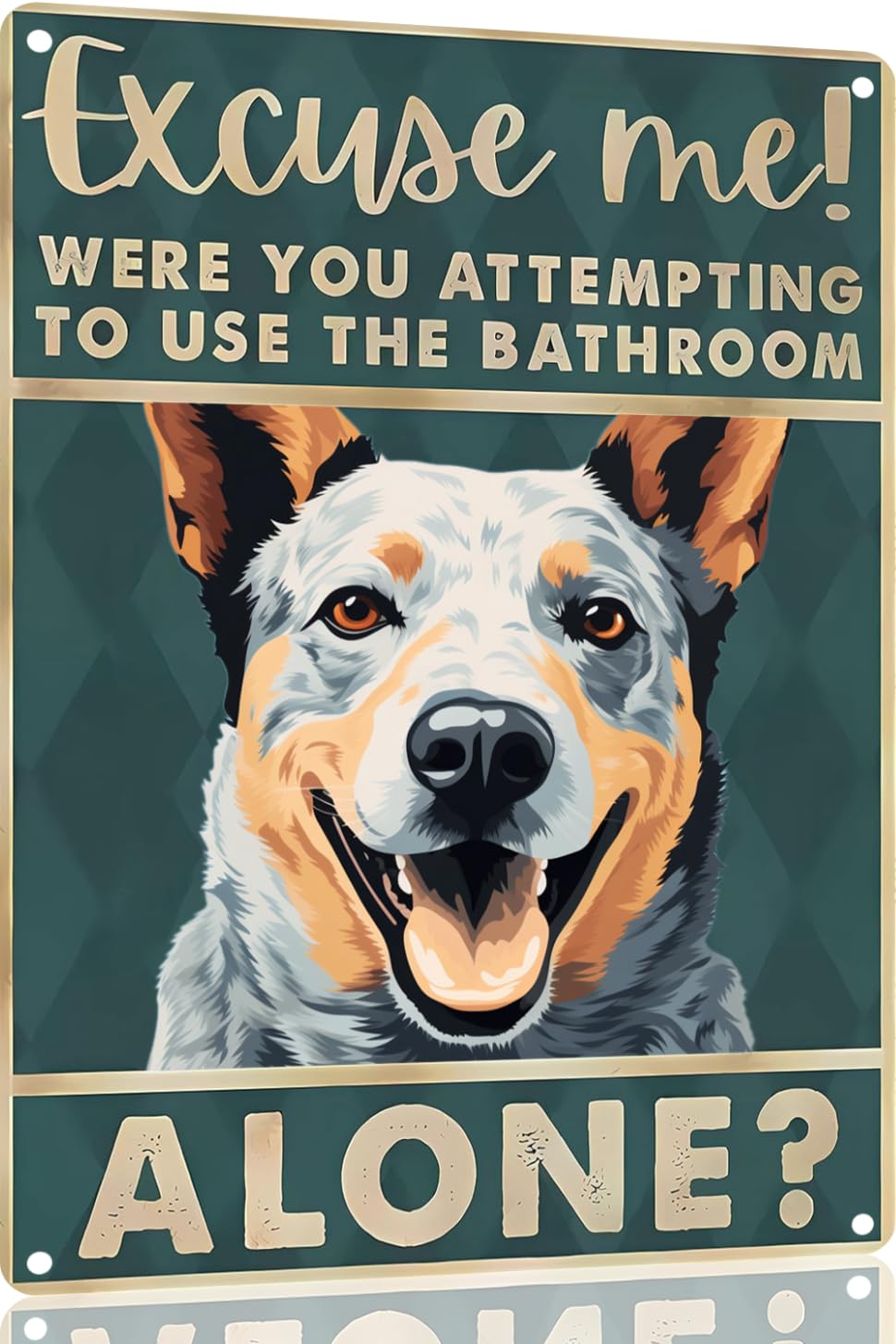 Boston Terrier Dog 12x8 inch excuse me were you attempting to use the bathroom alone - Dog Metal Poster Dog Lover Gift Art Funny Dogs Wall Art Decoration Retro Metal Tin Sign(1492)