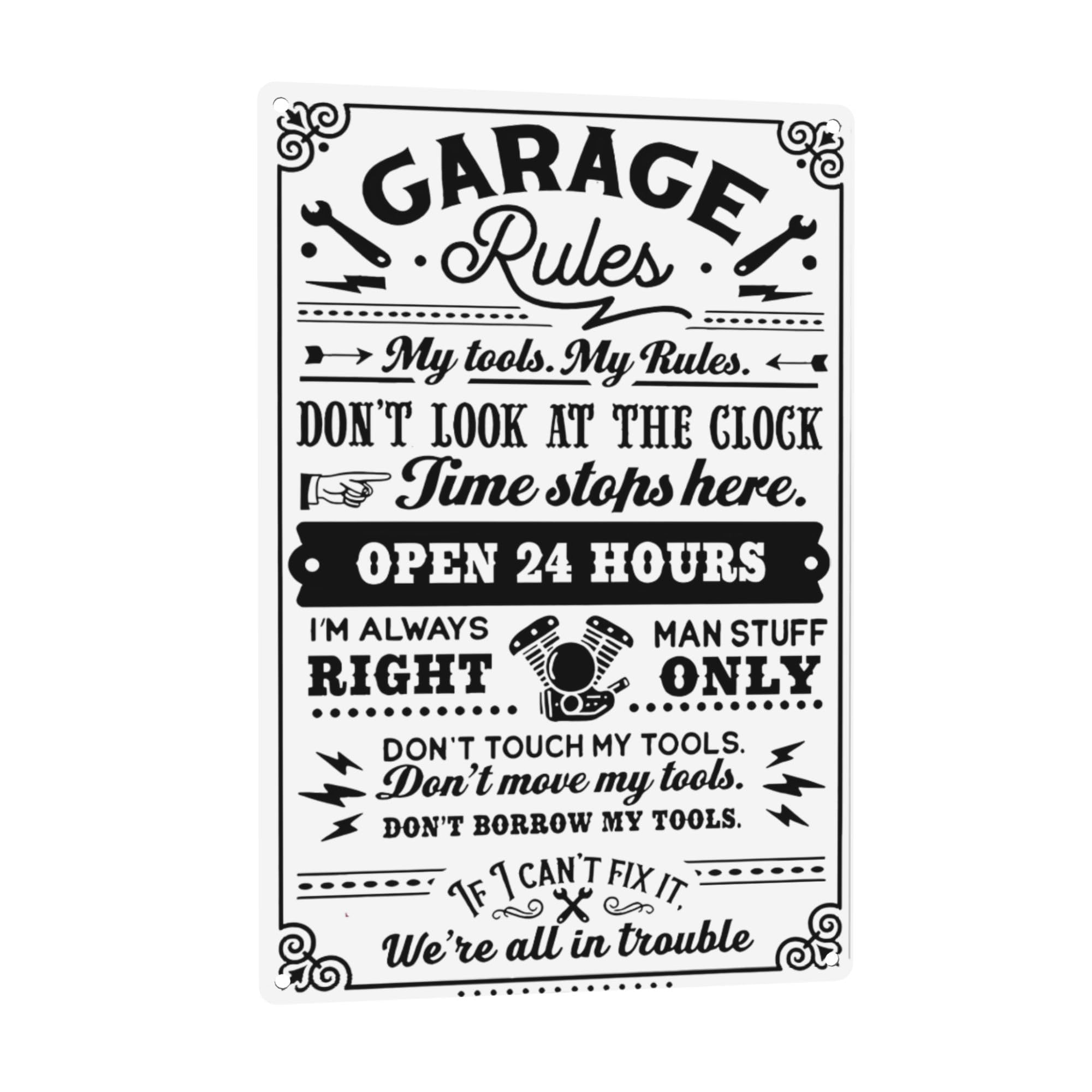 Cuorung Man Cave Decor 2pcs Vintage Tin Metal Sign Swim At Your Own Risk Lifeguard Is Drunk Again Funny Pool Posters For Garage Shop Bar Pub Wall Ation Indoor/outdoor 12x8 Inch Signs, White and Blue