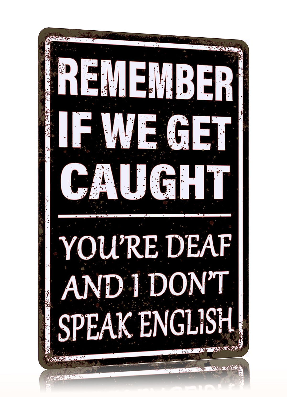 Before You Knock On My Door Sign No Soliciting Funny Metal Tin Sign 8 x 12 Inch