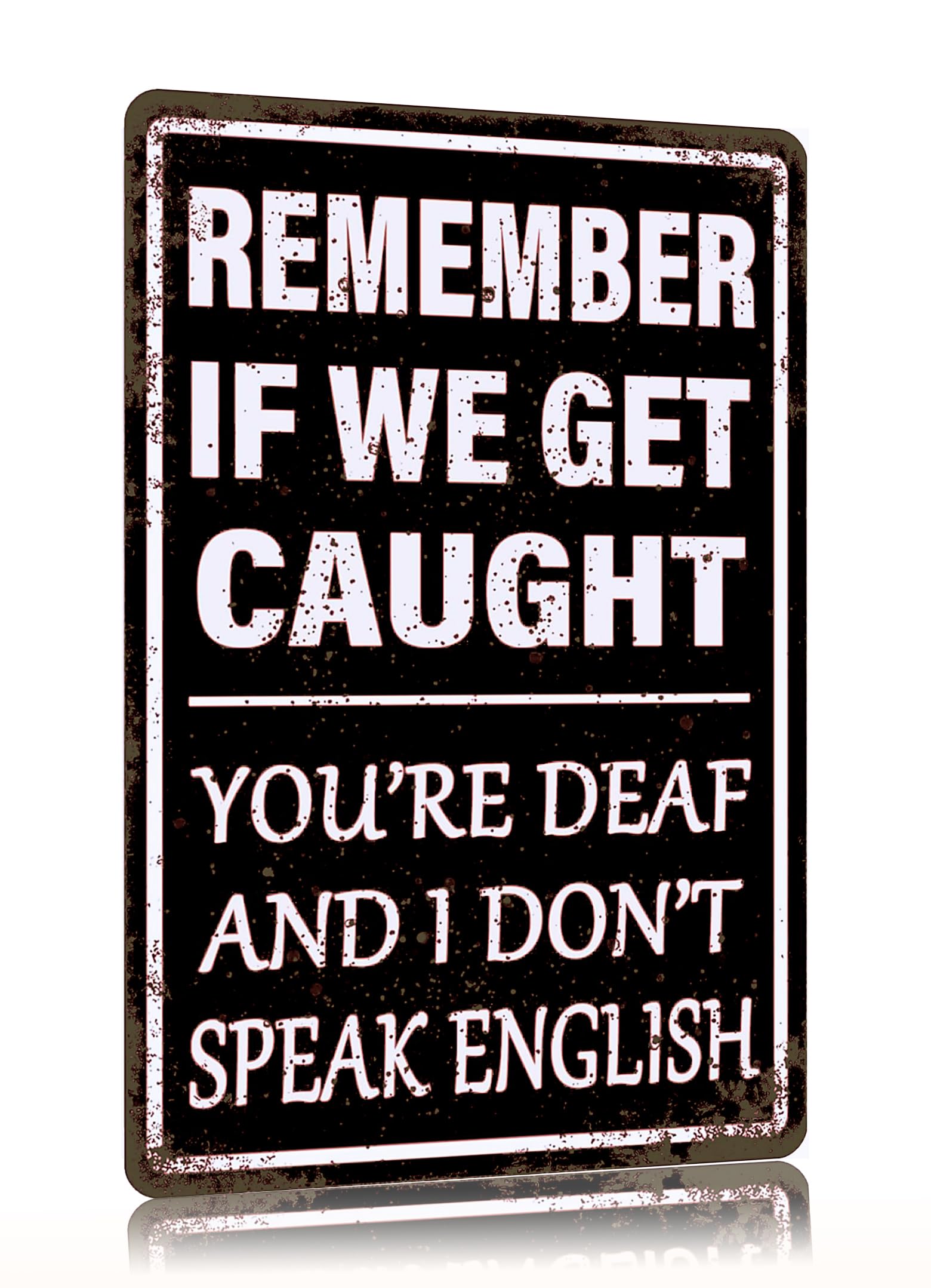 Before You Knock On My Door Sign No Soliciting Funny Metal Tin Sign 8 x 12 Inch