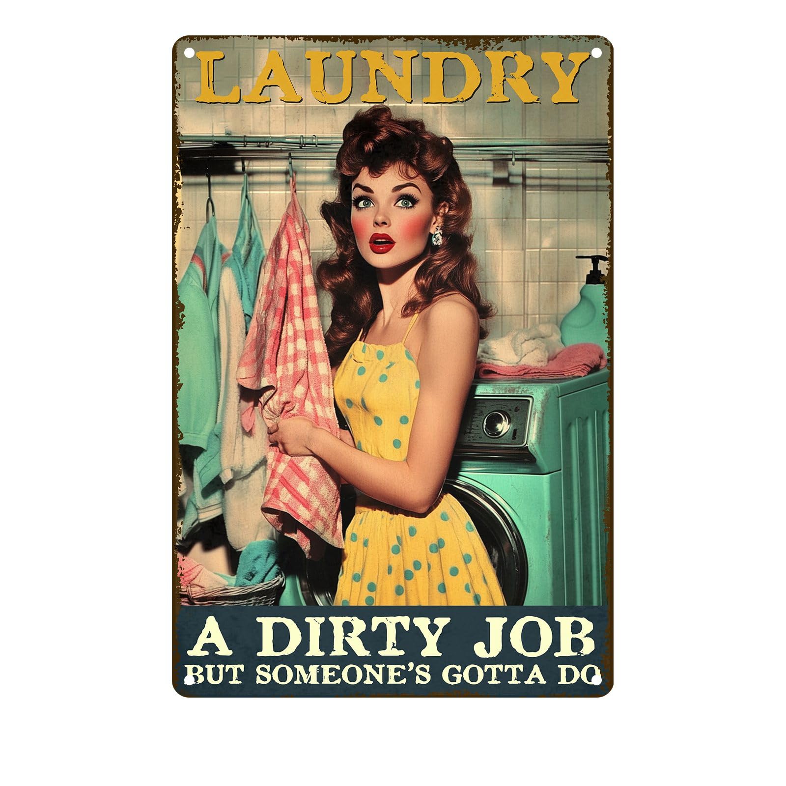 Laundry Metal Tin Sign Laundry Room Wall Decor Fresh Linens Breezy Days Signs Retro Posters for Bathroom Home Bedroom Laundromat Garden 8x12inch