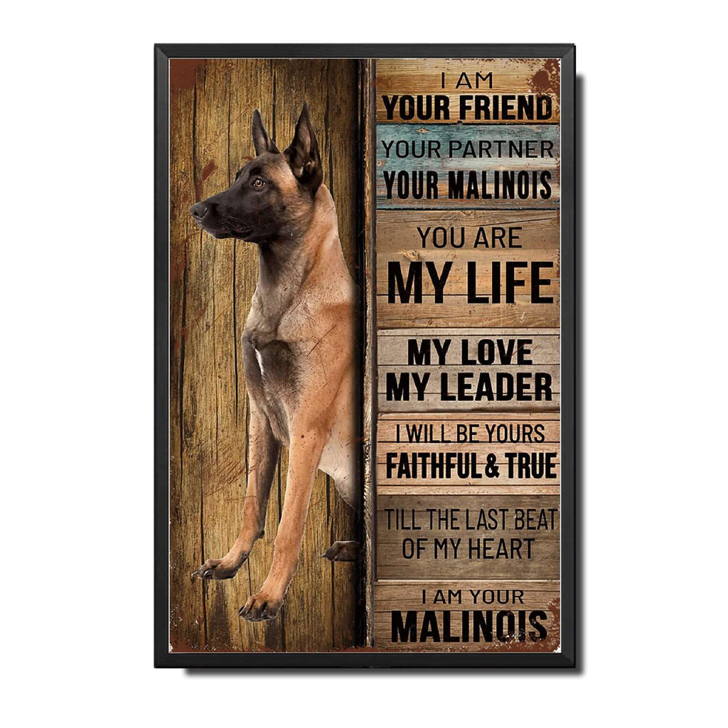 Lygond Metal Sign Tin Sign Vintage Wall Art I Am Your Friend Gift for Boxer Lovers Dog Lovers Vintage Wall Art Prints Restroom Tin Sign for Pub 8×12 Inches