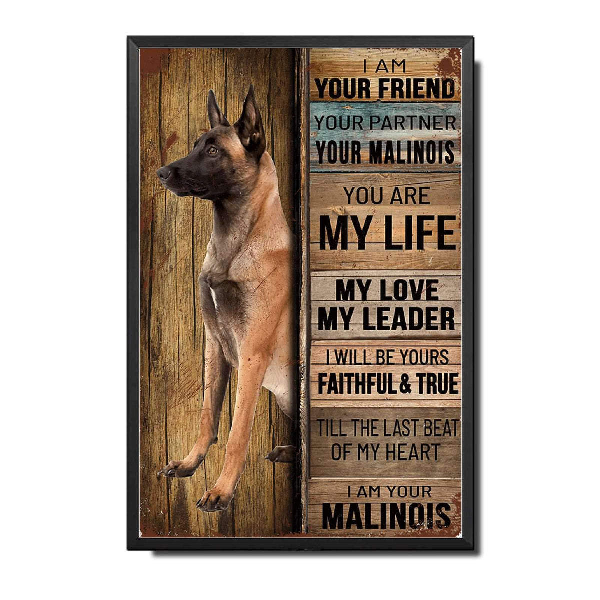 Lygond Metal Sign Tin Sign Vintage Wall Art I Am Your Friend Gift for Boxer Lovers Dog Lovers Vintage Wall Art Prints Restroom Tin Sign for Pub 8×12 Inches