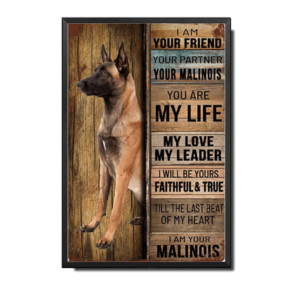 Lygond Metal Sign Tin Sign Vintage Wall Art I Am Your Friend Gift for Boxer Lovers Dog Lovers Vintage Wall Art Prints Restroom Tin Sign for Pub 8×12 Inches