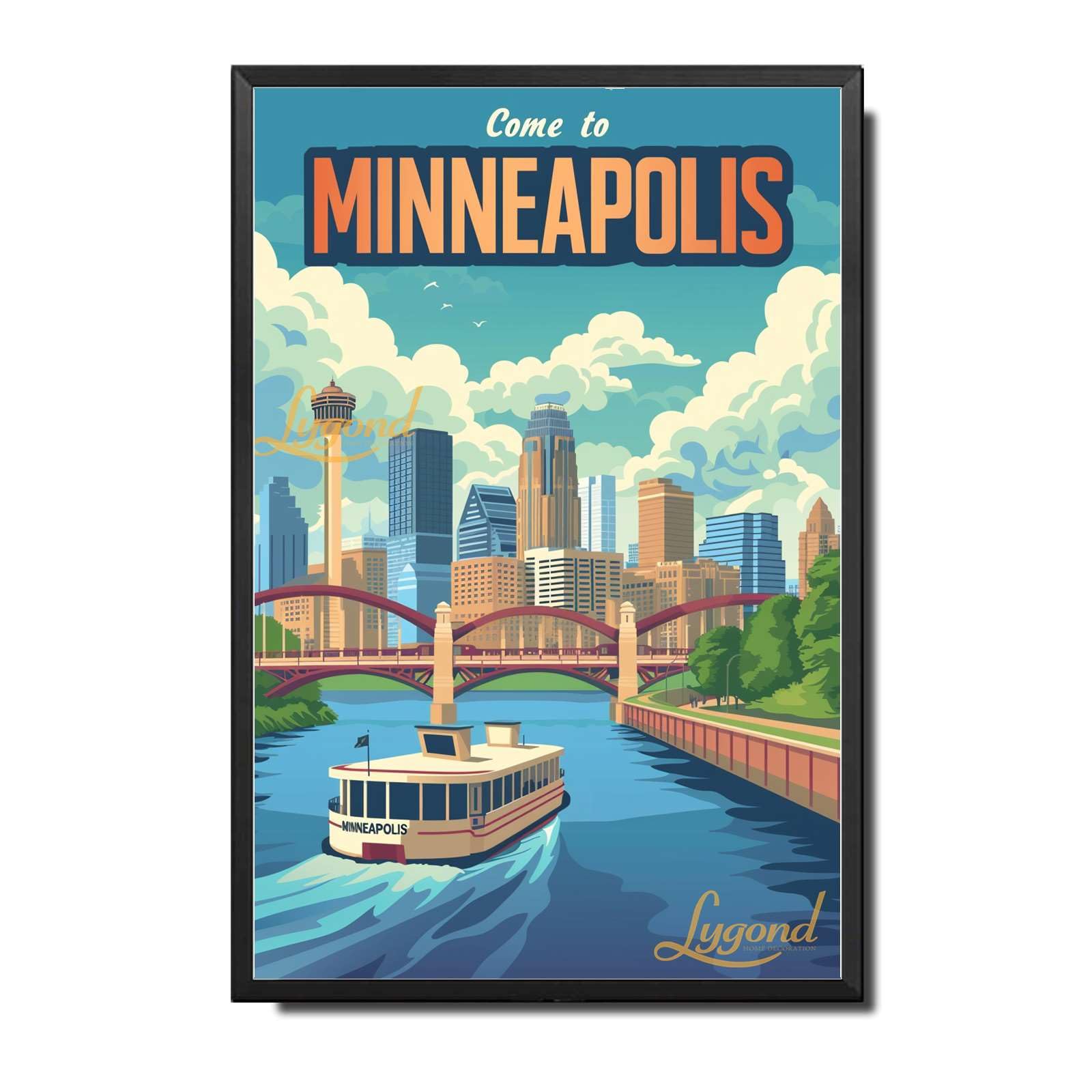 Lygond Metal Sign Tin Sign Vintage Wall Art Come to Chicago Travel Greenhouse Decor for Gift 8×12 Inches