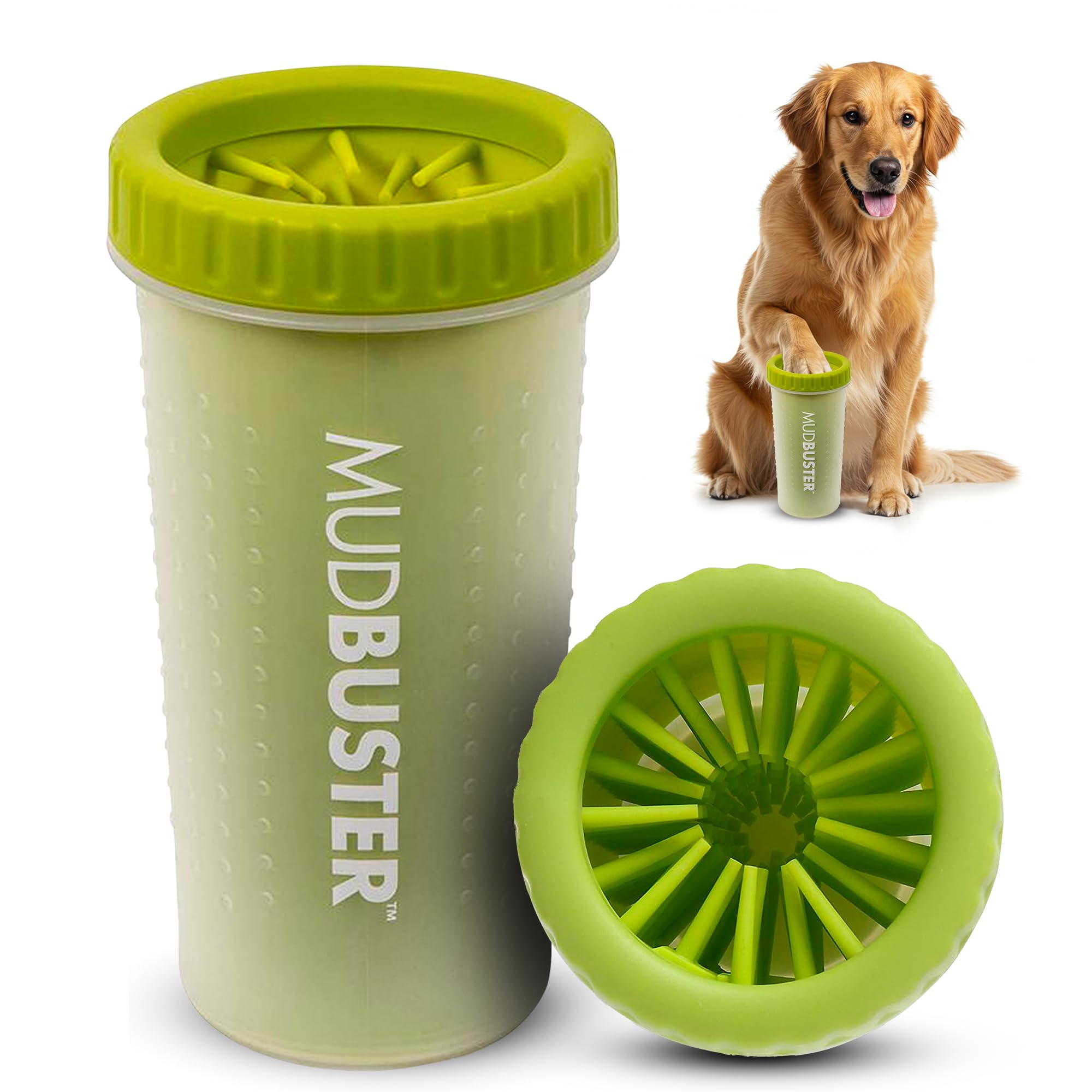 Dexas Pink Medium Dog Paw Cleaner, MudBuster - Premium Quality Pet Supplies and Dog Accessories for Dogs, Easy to Use, Mess Free, BPA Free, Patented Product