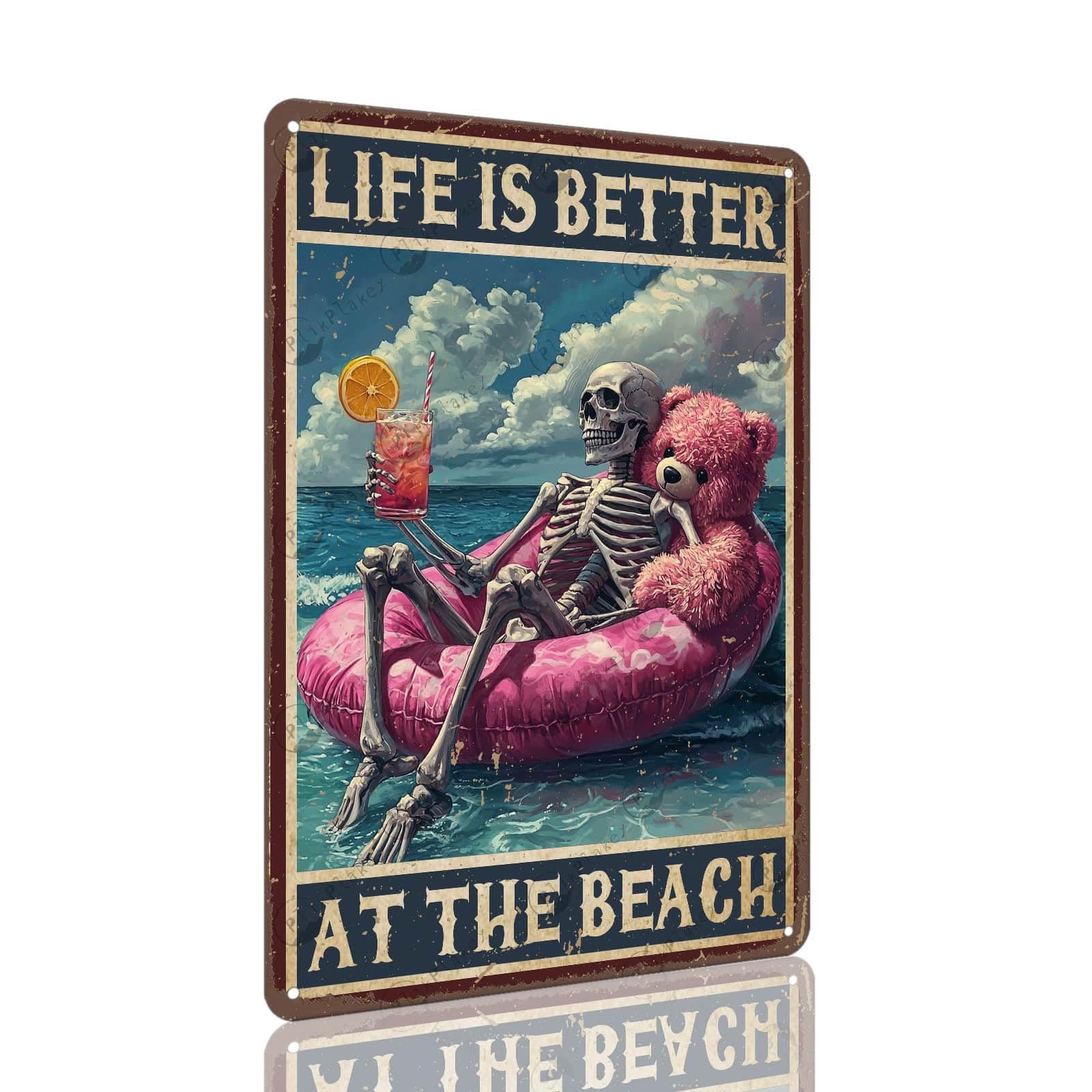 Vintage Sea Turtle Metal Sign Get Naked Unless You Are Just Visiting Don'T Make It Weird Fun Wall Decor for Home Beach Theme Bathroom Parlor Tin Plaque 12x8 Inch