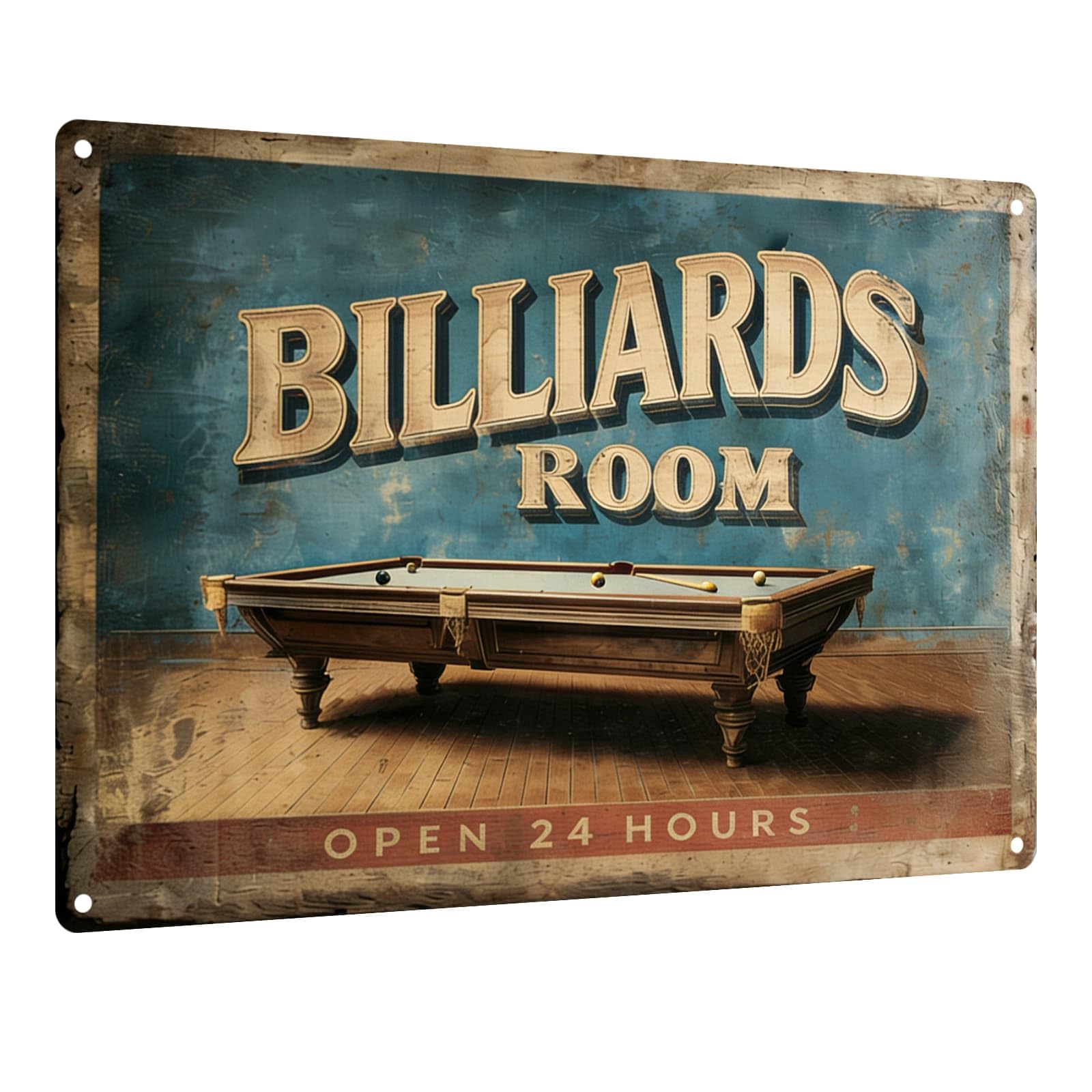 Billiards Metal Sign Less Talk More Chalk Billiards Vintage Art Wall Decor Funny Pool Decor for Man Cave Game Room Bar Garage Billiard Room 8x12 Inch