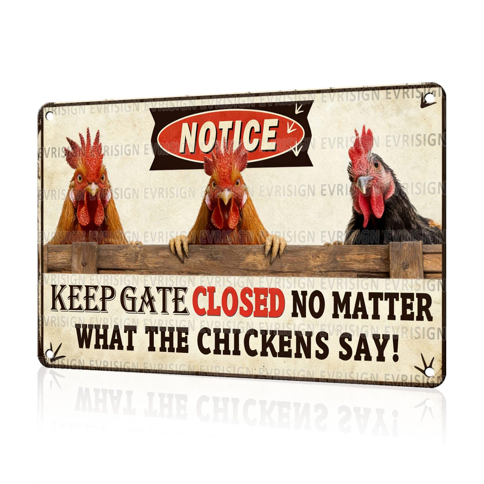 Funny Chicken Faith & Farmhouse Gifts Just A Girl Who Loves Jesus&Chickens Vintage Tin Sign for Farm Kitchen Garden or Cottage Wall 8x12Inch