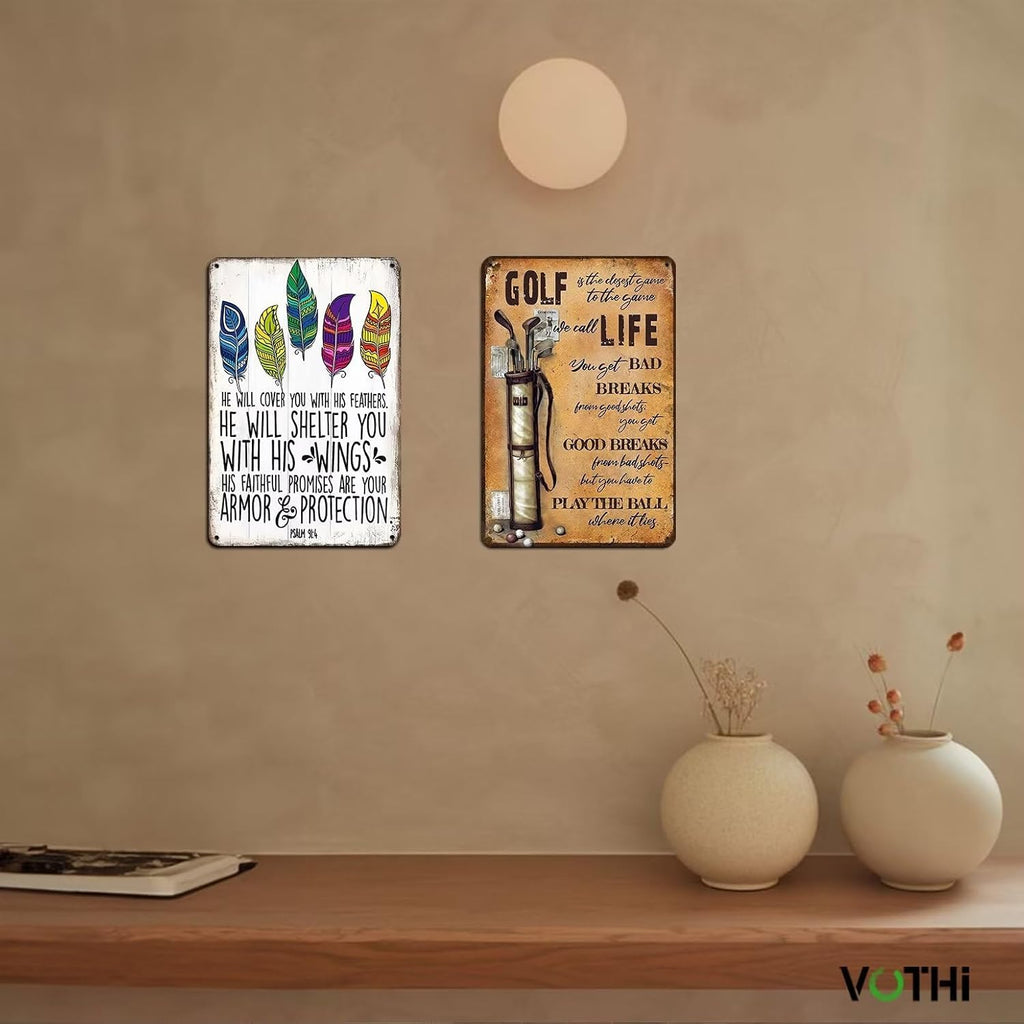 Funny Retro Metal Tin Sign Golf Decor Home Wall Decor Poster; Sports Memorabilia for Man Cave Essentials Golf Posters Bar Pub Decoration Garage 12x8 In