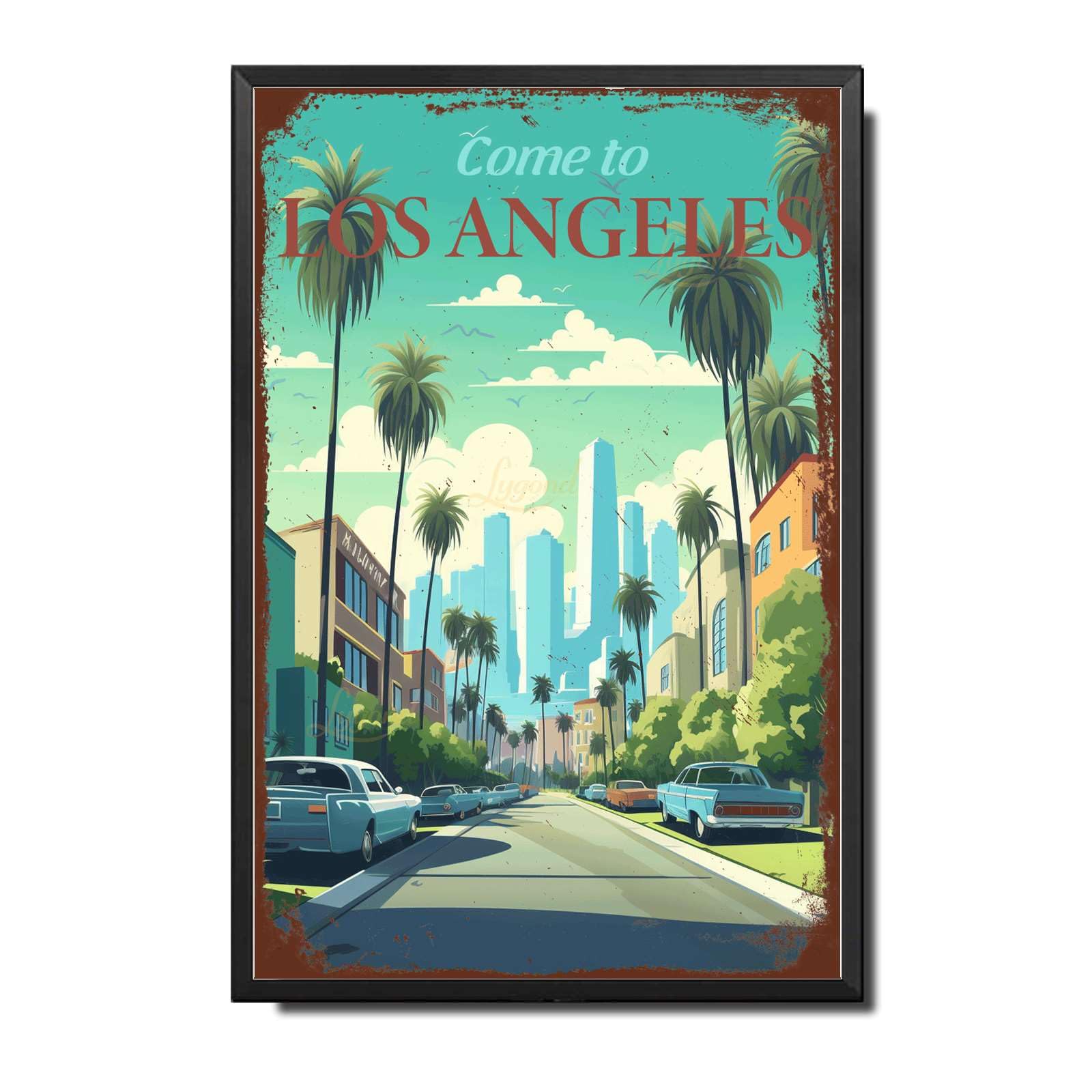 Lygond Metal Sign Tin Sign Vintage Wall Art Come to Chicago Travel Greenhouse Decor for Gift 8×12 Inches