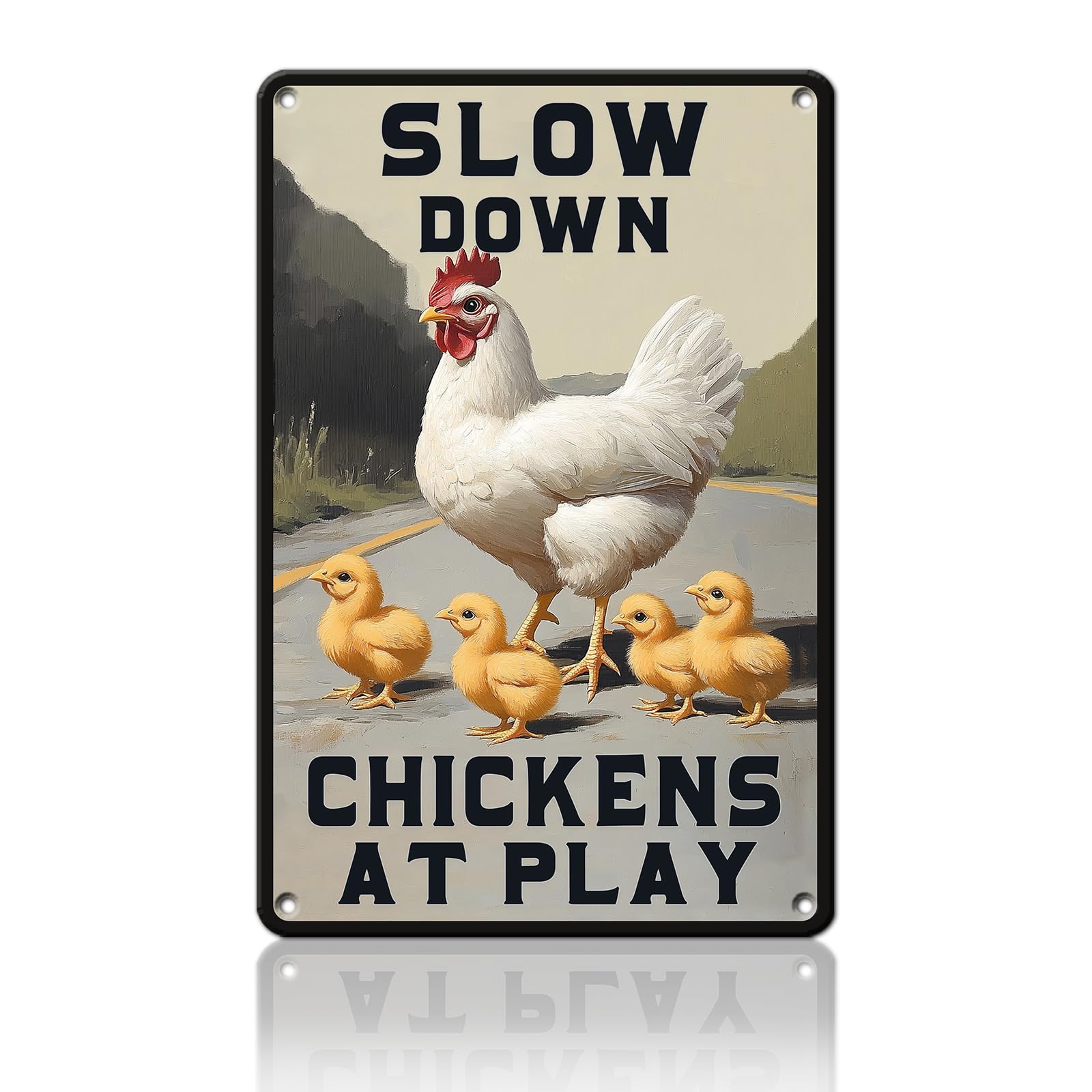 Funny Chicken Signs Welcome To My Kitchen Humorous Cartoon Rooster Cooking Aluminium Sign Metal Chicken Signs Decor Home Ktichen Farm Are Wall 12x8 Inch Vintage Chicken Signs Metal Tin Poster