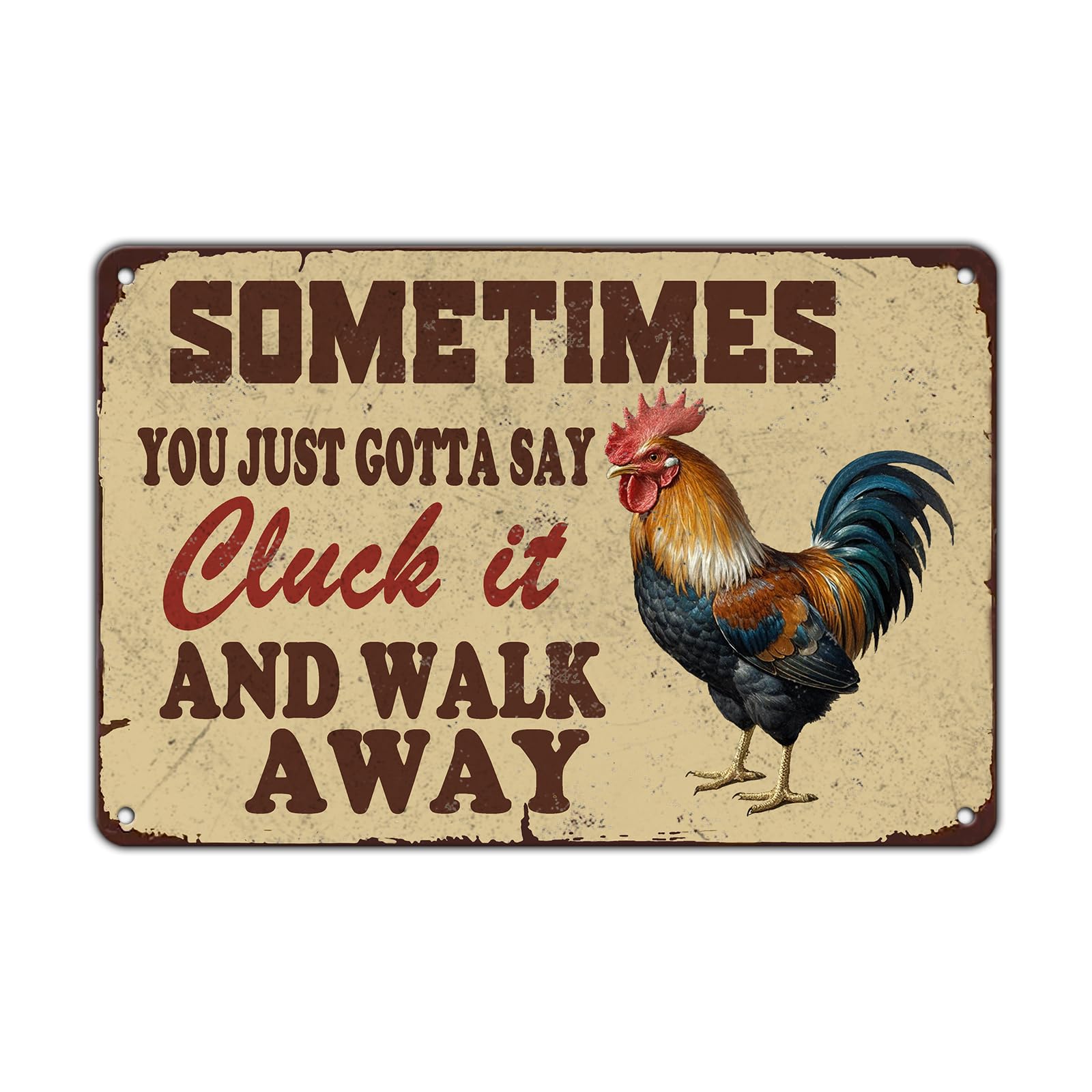Chicken Metal Signs Rooster Kitchen Wall Decor Today I Will Pry More Worry Less Tin Sign 12x8 Inch Funny Chicken Coop Accessories Rooster Home Farm Yard Garden Decor
