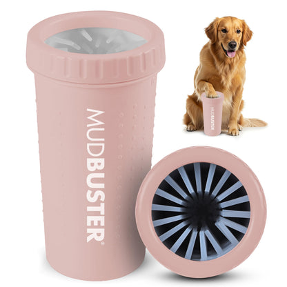 Dexas Pink Medium Dog Paw Cleaner, MudBuster - Premium Quality Pet Supplies and Dog Accessories for Dogs, Easy to Use, Mess Free, BPA Free, Patented Product