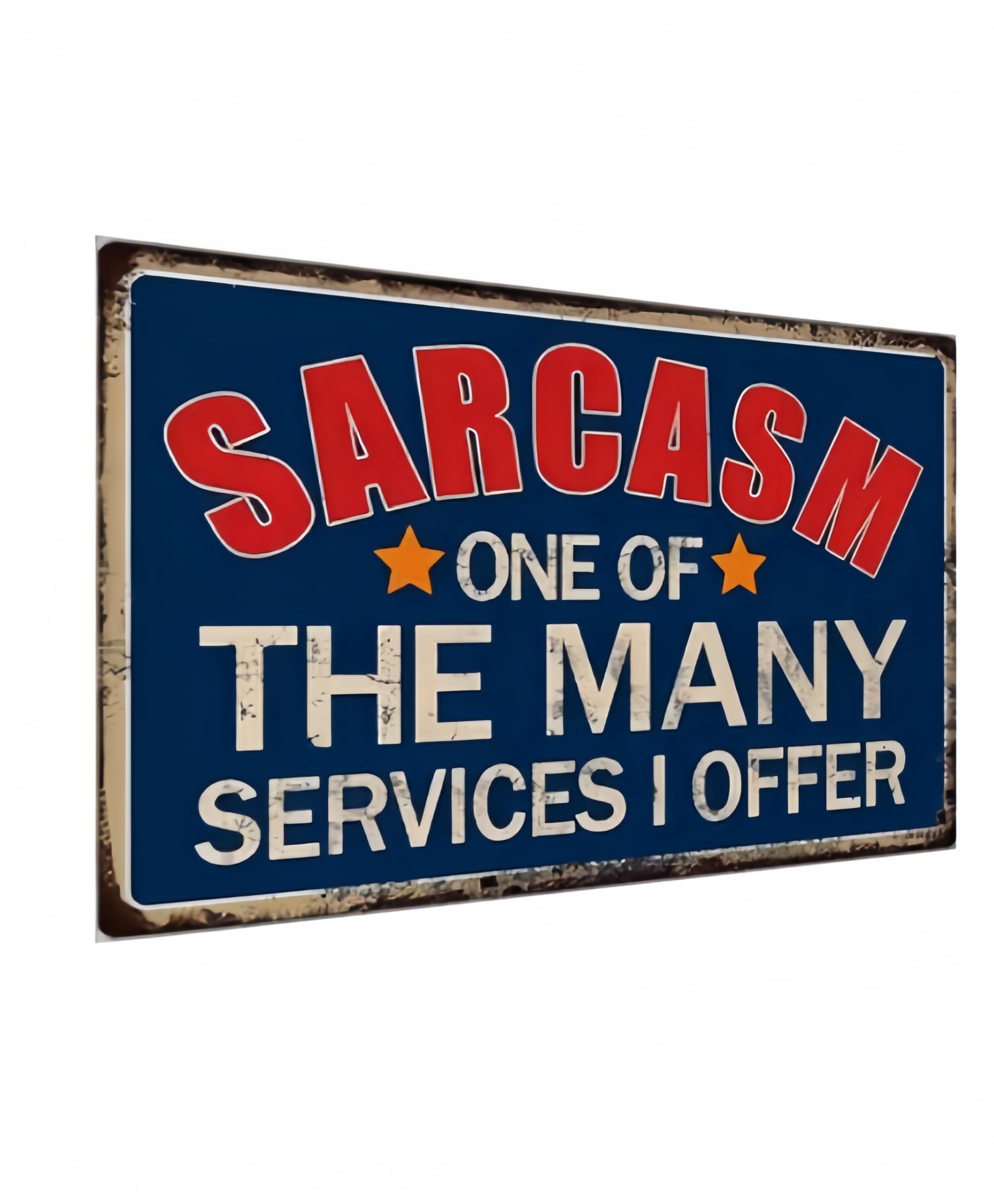 Vintage Metal Sign – “Relax, We're All Crazy. It's Not a Competition” Funny Quote – 8x12 Inch Tin Wall Decor for Home, Dorm, Cafe,