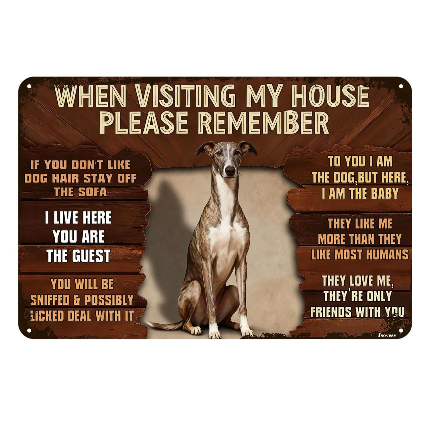 Funny Malamute Dog Vintage Tin Sign When Visiting My House Please Remember Metal Wall Art For Home Garage Bar Man Cave Patio Porch Decor 8x12 Inch