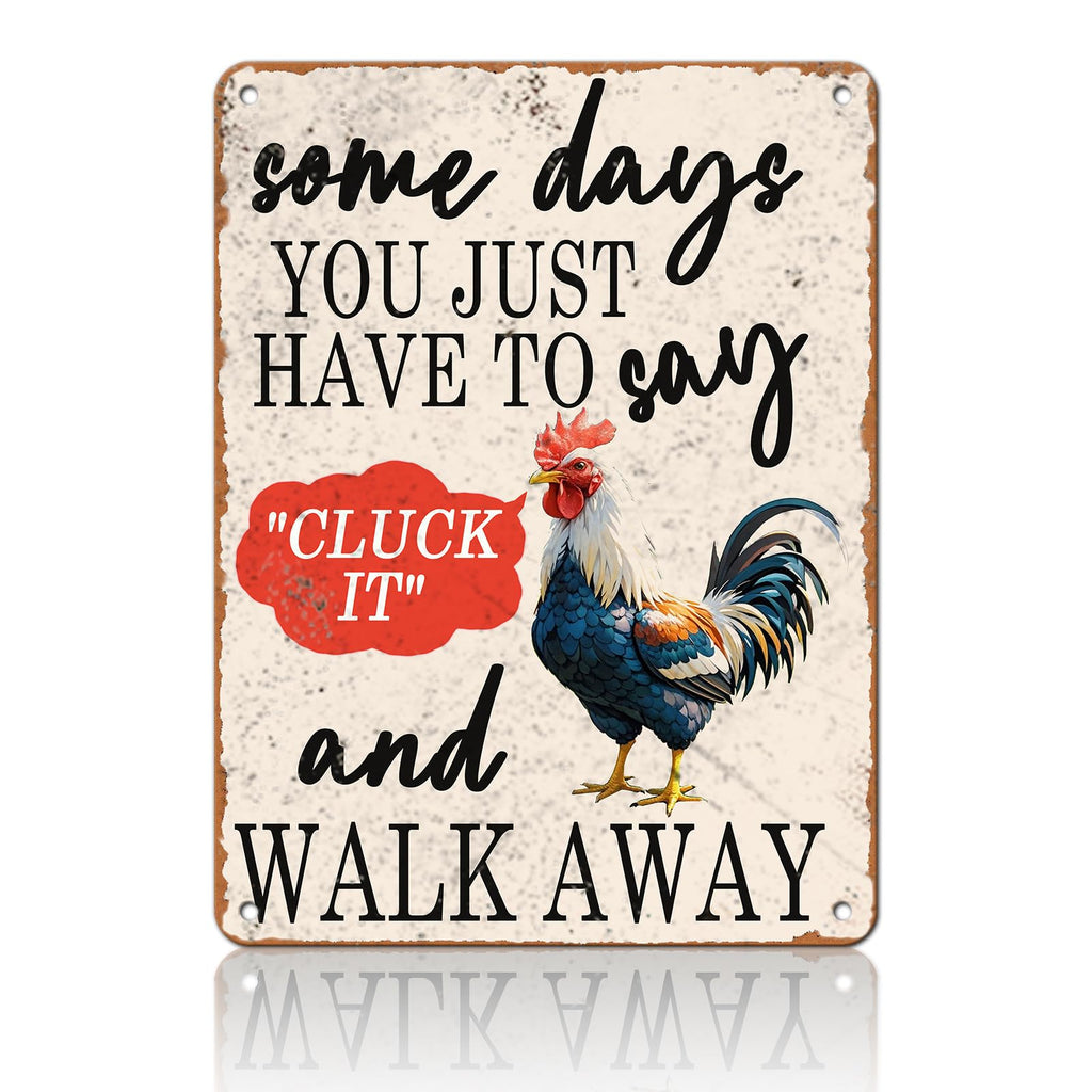 Chicken Metal Signs Rooster Kitchen Wall Decor Today I Will Pry More Worry Less Tin Sign 12x8 Inch Funny Chicken Coop Accessories Rooster Home Farm Yard Garden Decor