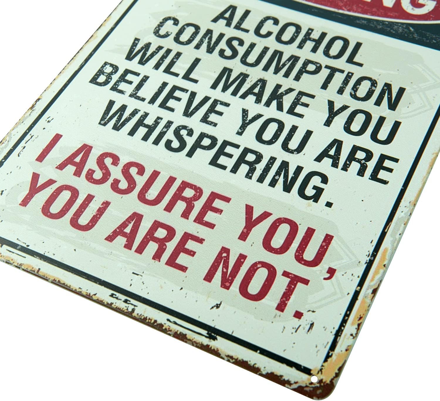 ERLOOD Warning Metal Tin Sign, Tin Signs Vintage Coffee Wall Coffee & Bar Decor,Size 12 X 8