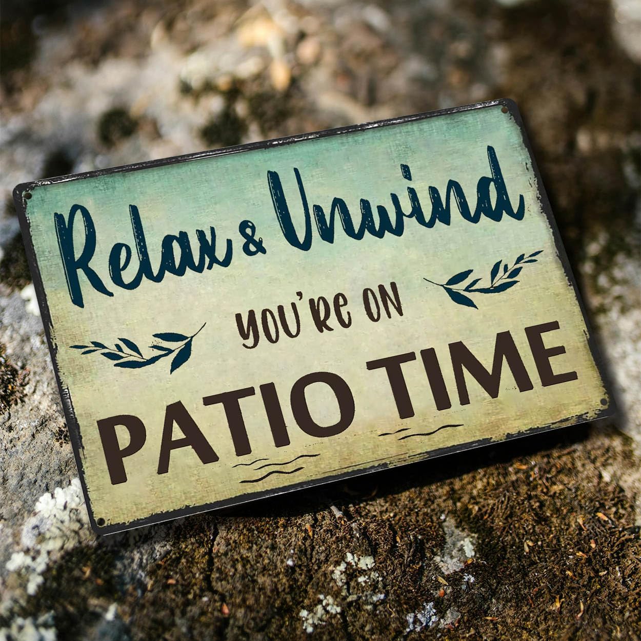Outdoor Patio Wall Decor Patio Signs For Outside Porch Signs Outdoor Backyard Decorations Welcome Hanging Sign Relax Unwind You're On Patio Time Sign Patio Gifts For Men Home Bar Accessories 8x12 Inch