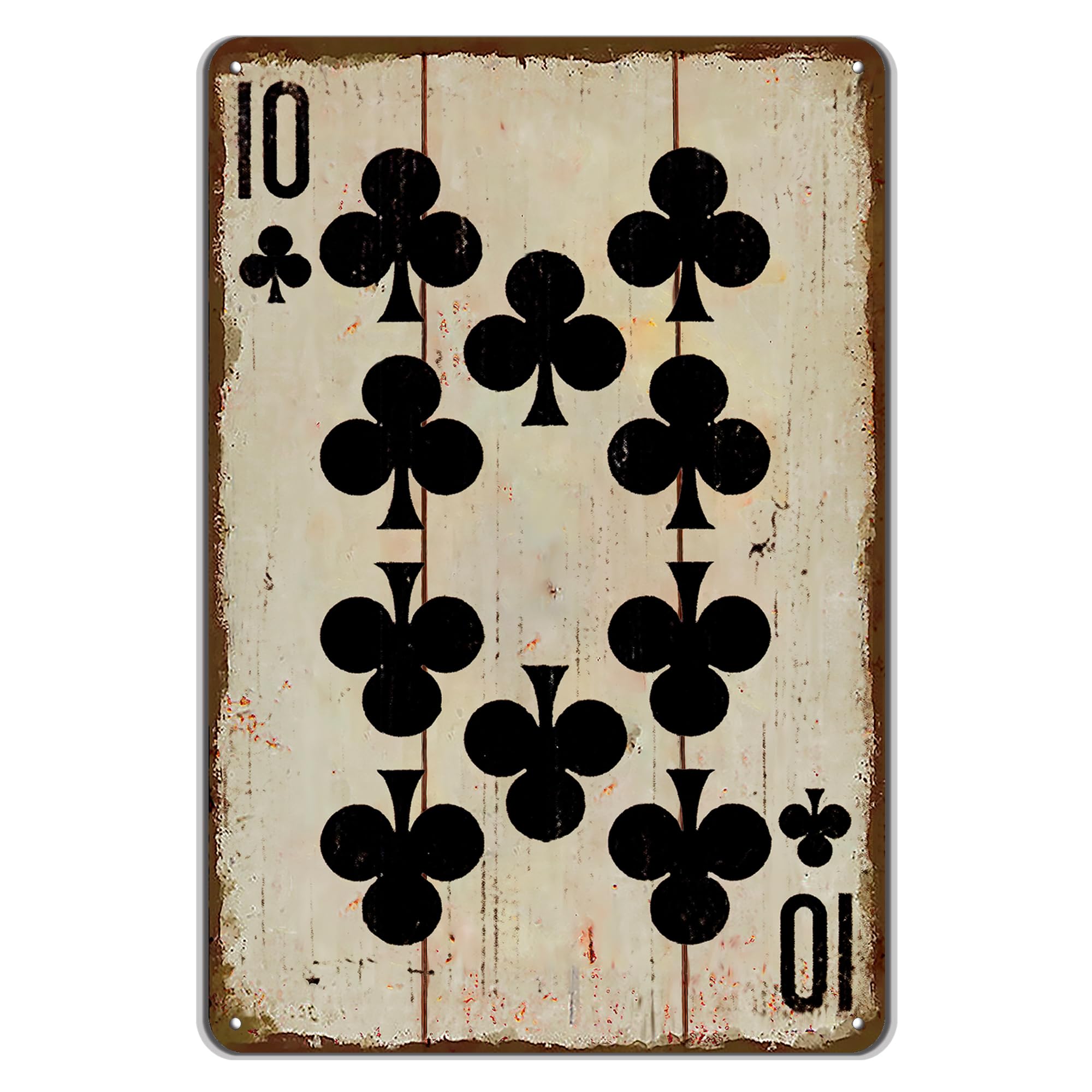 Vintage Poker Wall Decor Metal Sign Retro tin Sign Wall Decorative Signs for Man Cave Home Cafe Pub bar Shop 12x8 Inch Spades Ace