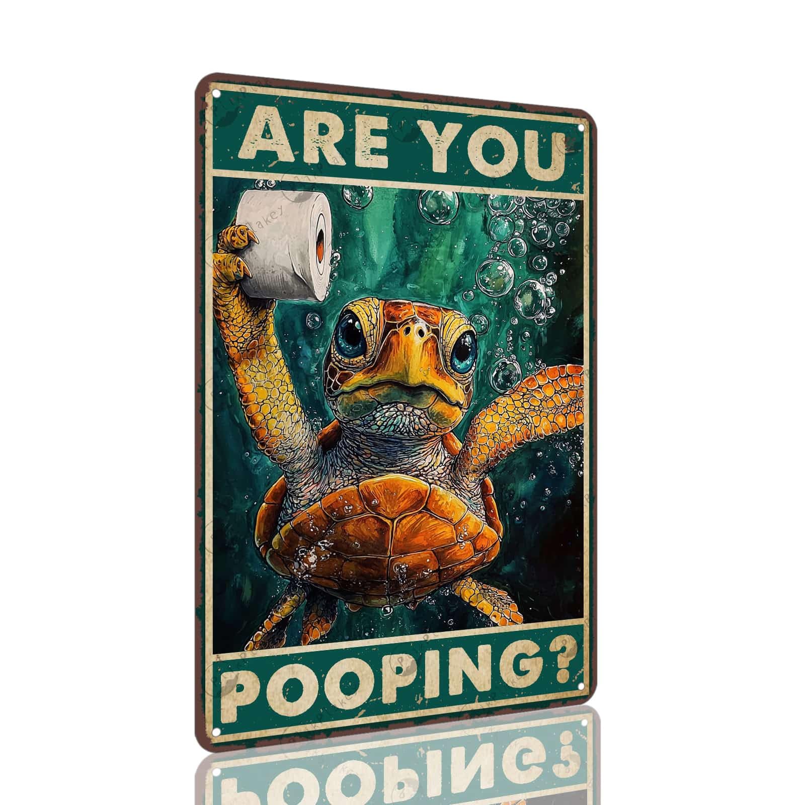 Vintage Sea Turtle Metal Sign Get Naked Unless You Are Just Visiting Don'T Make It Weird Fun Wall Decor for Home Beach Theme Bathroom Parlor Tin Plaque 12x8 Inch