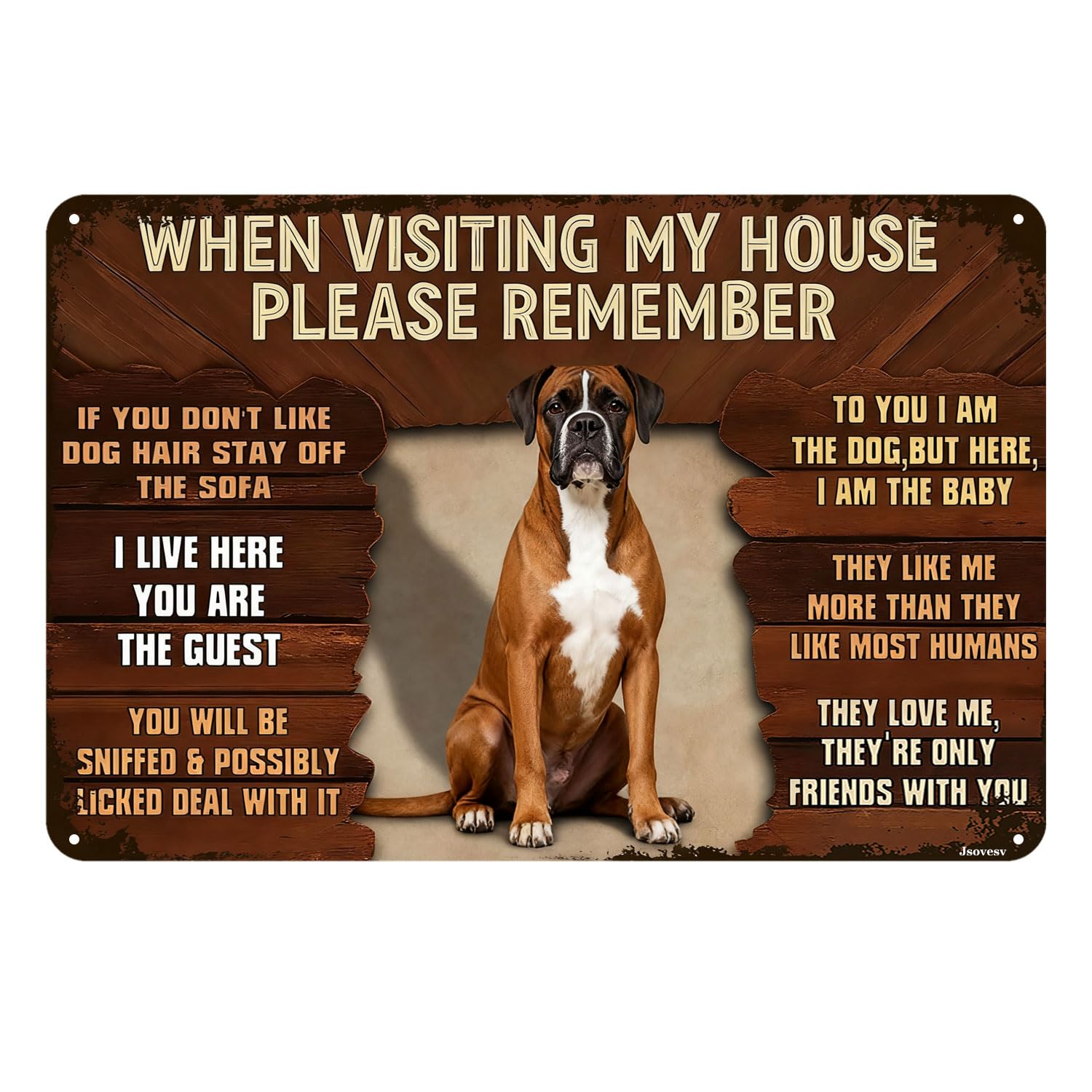 Funny Malamute Dog Vintage Tin Sign When Visiting My House Please Remember Metal Wall Art For Home Garage Bar Man Cave Patio Porch Decor 8x12 Inch