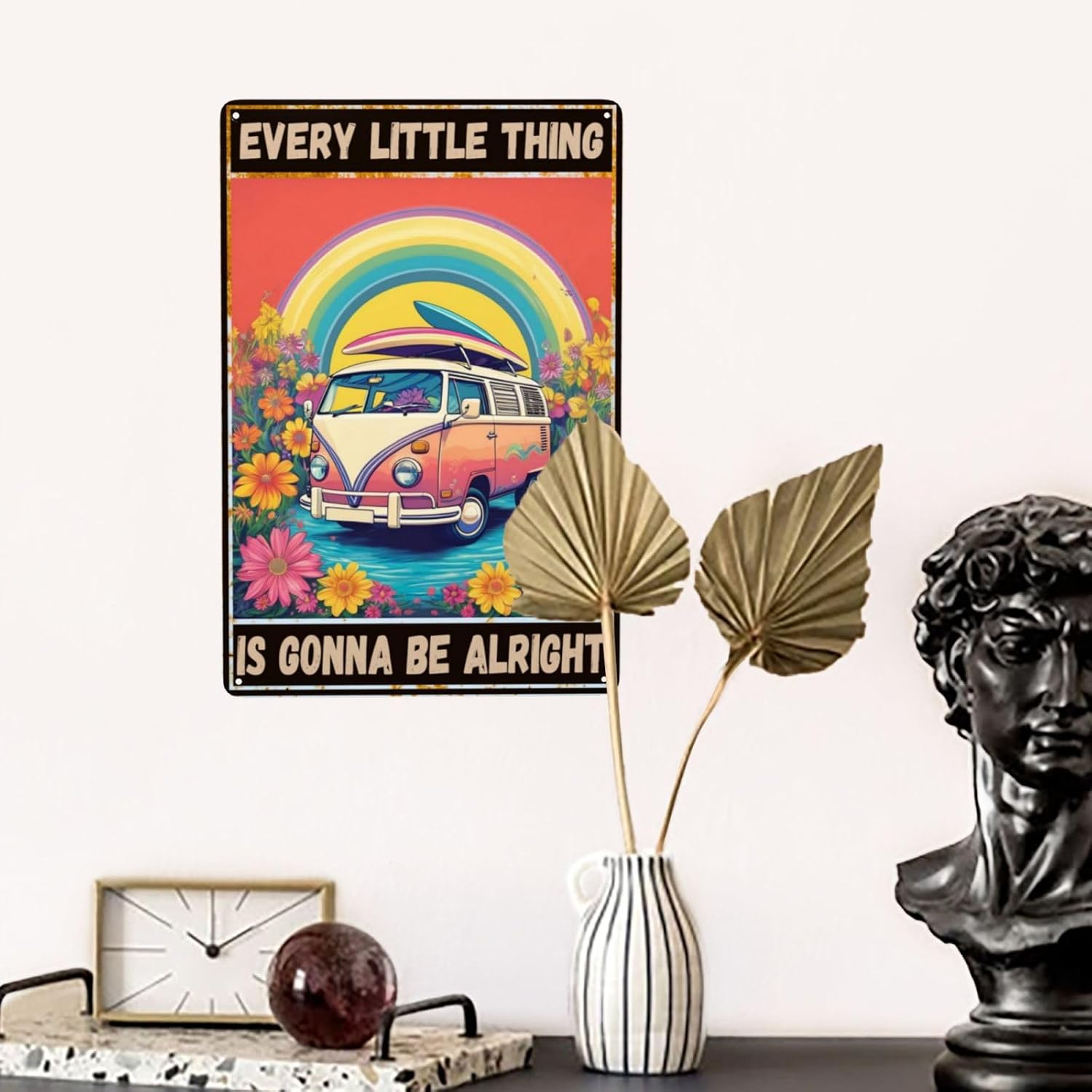 Every Little Thing is Gonna Be Alright Vintage Metal Tin Sign 8x12 Inch Home Kitchen Living Room Cafes Bedroom Wall Decor