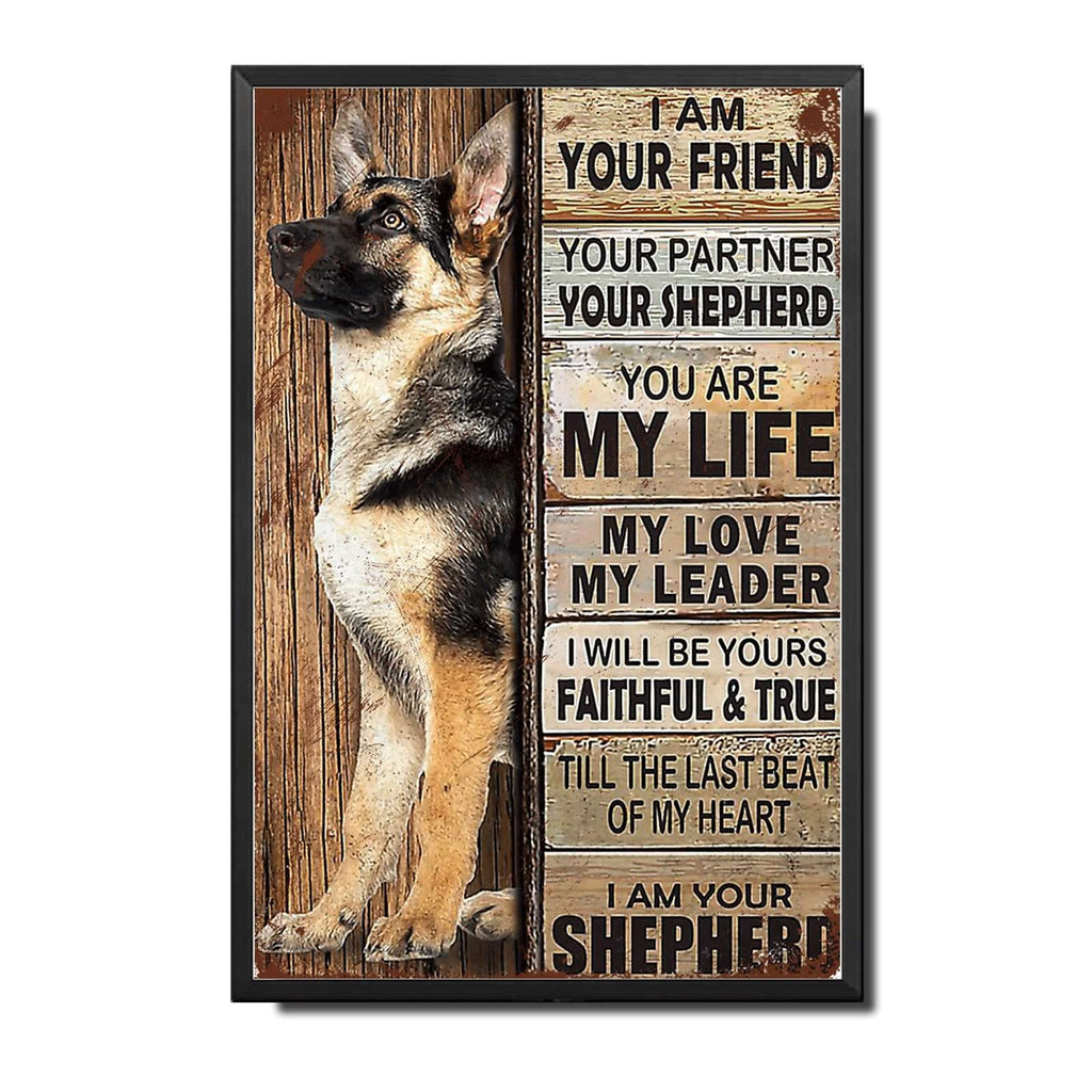 Lygond Metal Sign Tin Sign Vintage Wall Art I Am Your Friend Gift for Boxer Lovers Dog Lovers Vintage Wall Art Prints Restroom Tin Sign for Pub 8×12 Inches