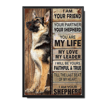 Lygond Metal Sign Tin Sign Vintage Wall Art I Am Your Friend Gift for Boxer Lovers Dog Lovers Vintage Wall Art Prints Restroom Tin Sign for Pub 8×12 Inches