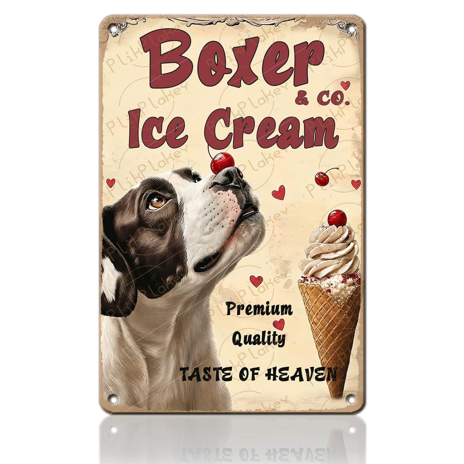Vintage Metal Tin Sign Ice Cream Retro Sweet Food Diner Wall Decor Kitchen Cafe Bar Club Home Kids Room Living Room Dessert Store Hotel Poster 12x8 Inch