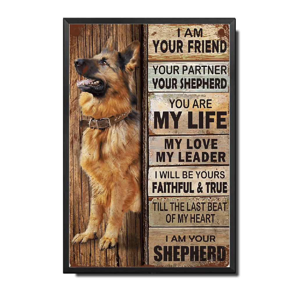 Lygond Metal Sign Tin Sign Vintage Wall Art I Am Your Friend Gift for Boxer Lovers Dog Lovers Vintage Wall Art Prints Restroom Tin Sign for Pub 8×12 Inches