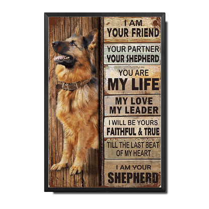Lygond Metal Sign Tin Sign Vintage Wall Art I Am Your Friend Gift for Boxer Lovers Dog Lovers Vintage Wall Art Prints Restroom Tin Sign for Pub 8×12 Inches