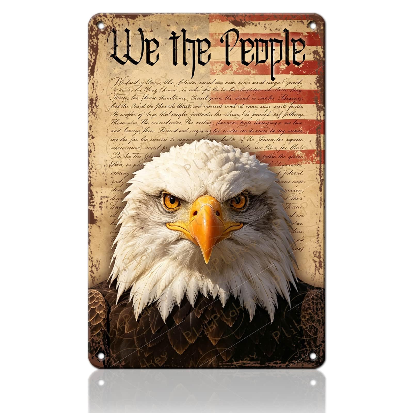 Patriotic 4th of July Tin Sign Happy Independence Day Popsicle Wall Art Vintage Retro Home Decor for Bar Living Room Bedroom Cafe Decoration 12x8 Inch