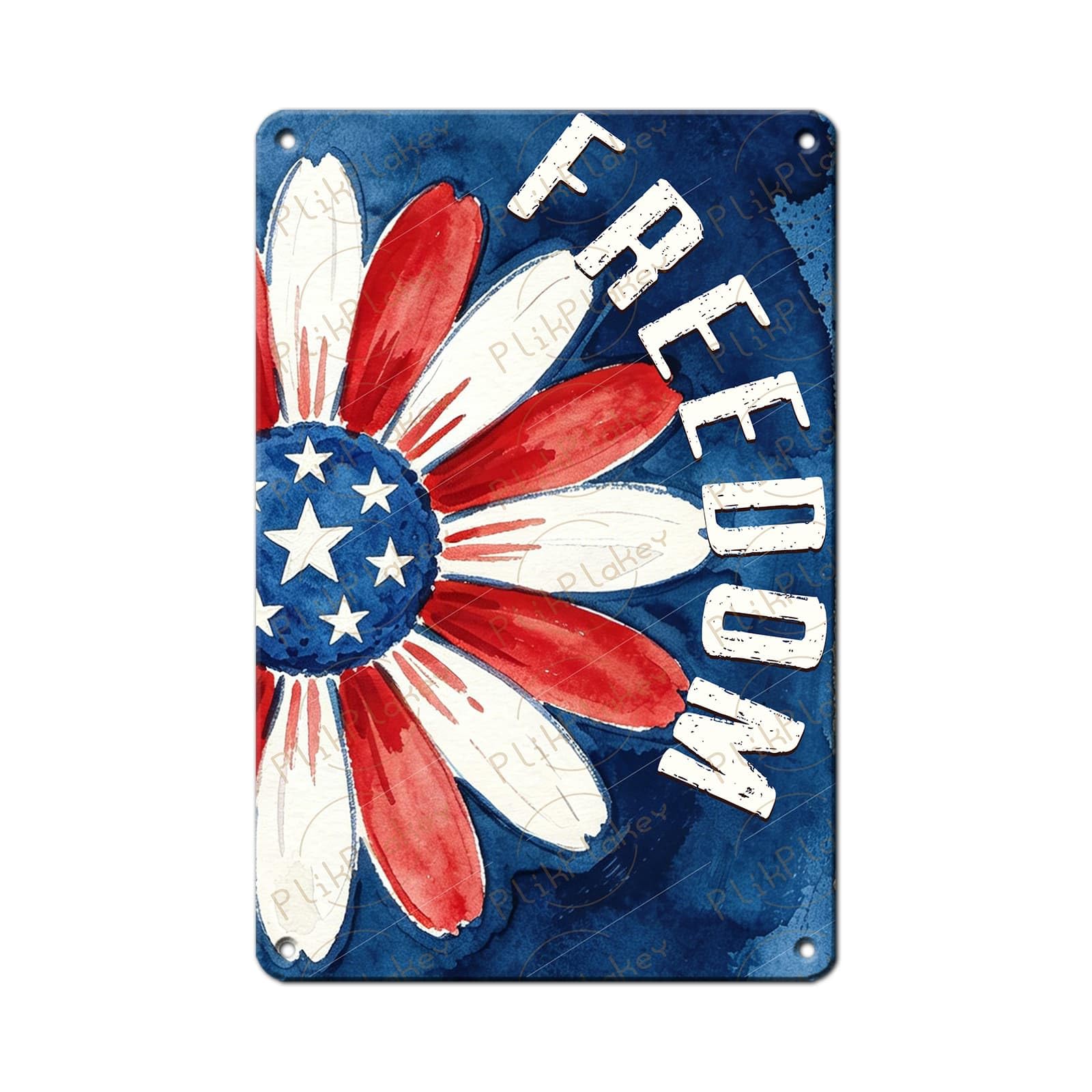 Patriotic 4th of July Tin Sign Happy Independence Day Popsicle Wall Art Vintage Retro Home Decor for Bar Living Room Bedroom Cafe Decoration 12x8 Inch
