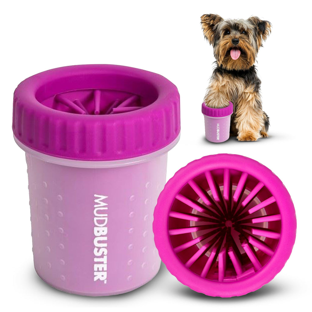Dexas Pink Medium Dog Paw Cleaner, MudBuster - Premium Quality Pet Supplies and Dog Accessories for Dogs, Easy to Use, Mess Free, BPA Free, Patented Product