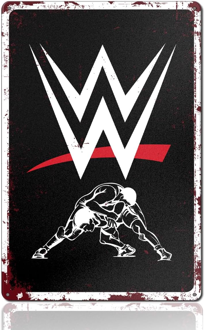 Wrestling Gifts, Vintage Wrestling Metal Tin Sign for Home Bedroom Room Man Cave Garage Wall Decor 8x12 Inch