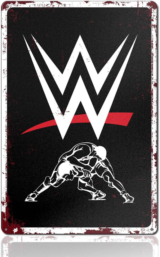 Wrestling Gifts, Vintage Wrestling Metal Tin Sign for Home Bedroom Room Man Cave Garage Wall Decor 8x12 Inch