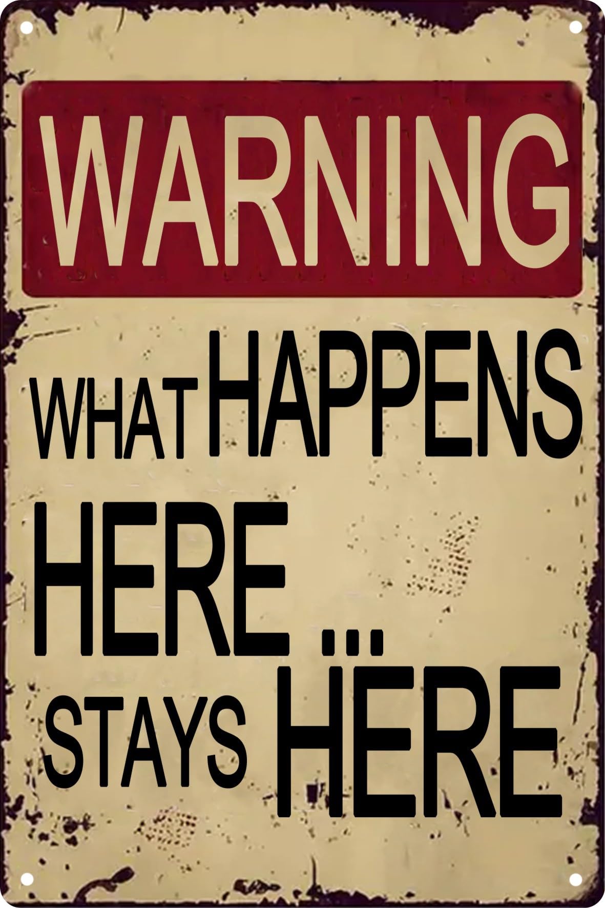 Retro Metal Tin Sign Warning Bathroom Decor Poster Wall Art Vintage For Man Cave For Living Room Wall Home Decor 8x12 In