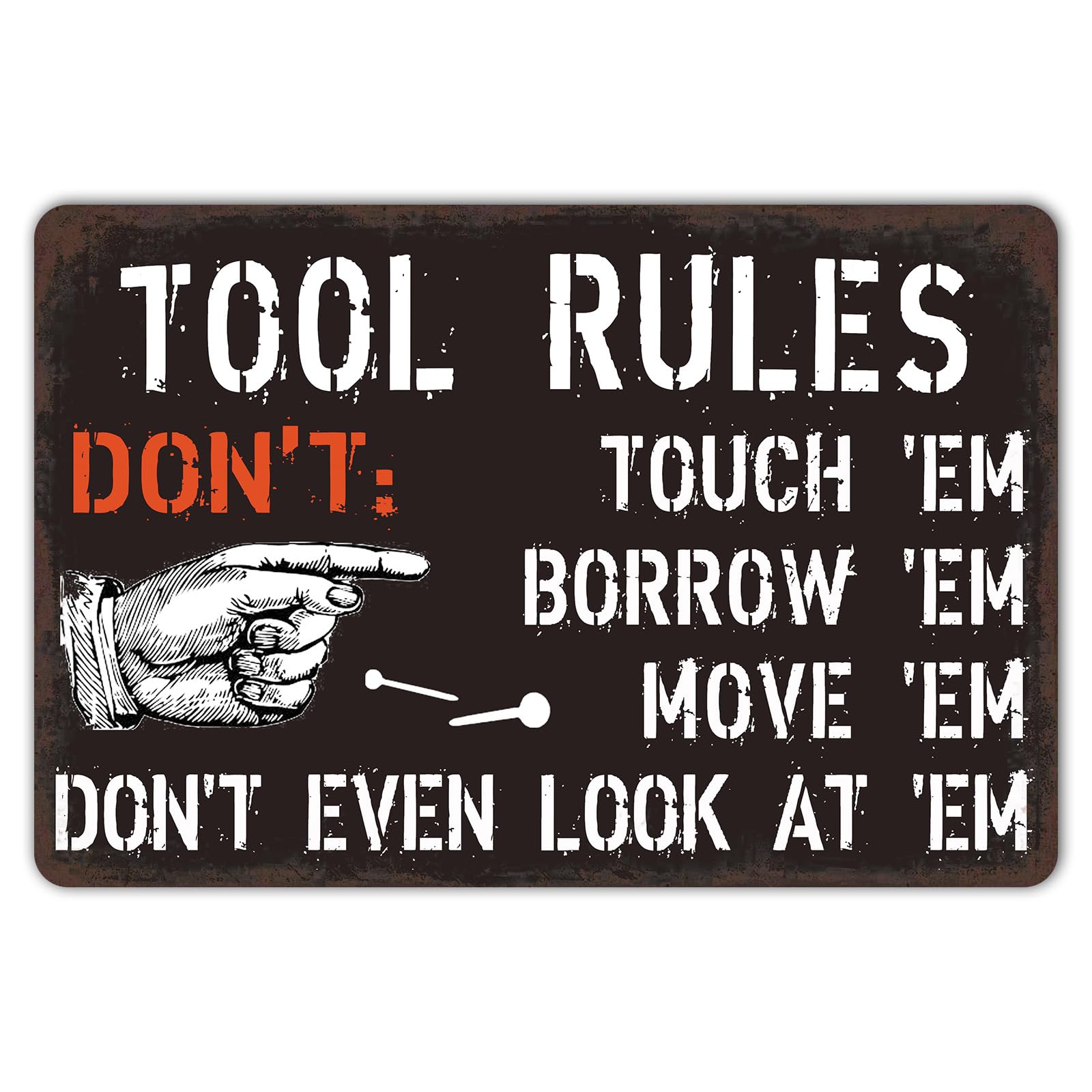 ZYPENG Room Man Cave Art Decorations Metal Sign Wall Decor Tin Signs Do You Have Or A Rusty Tool? Vintage Garage 8 x 12 inches