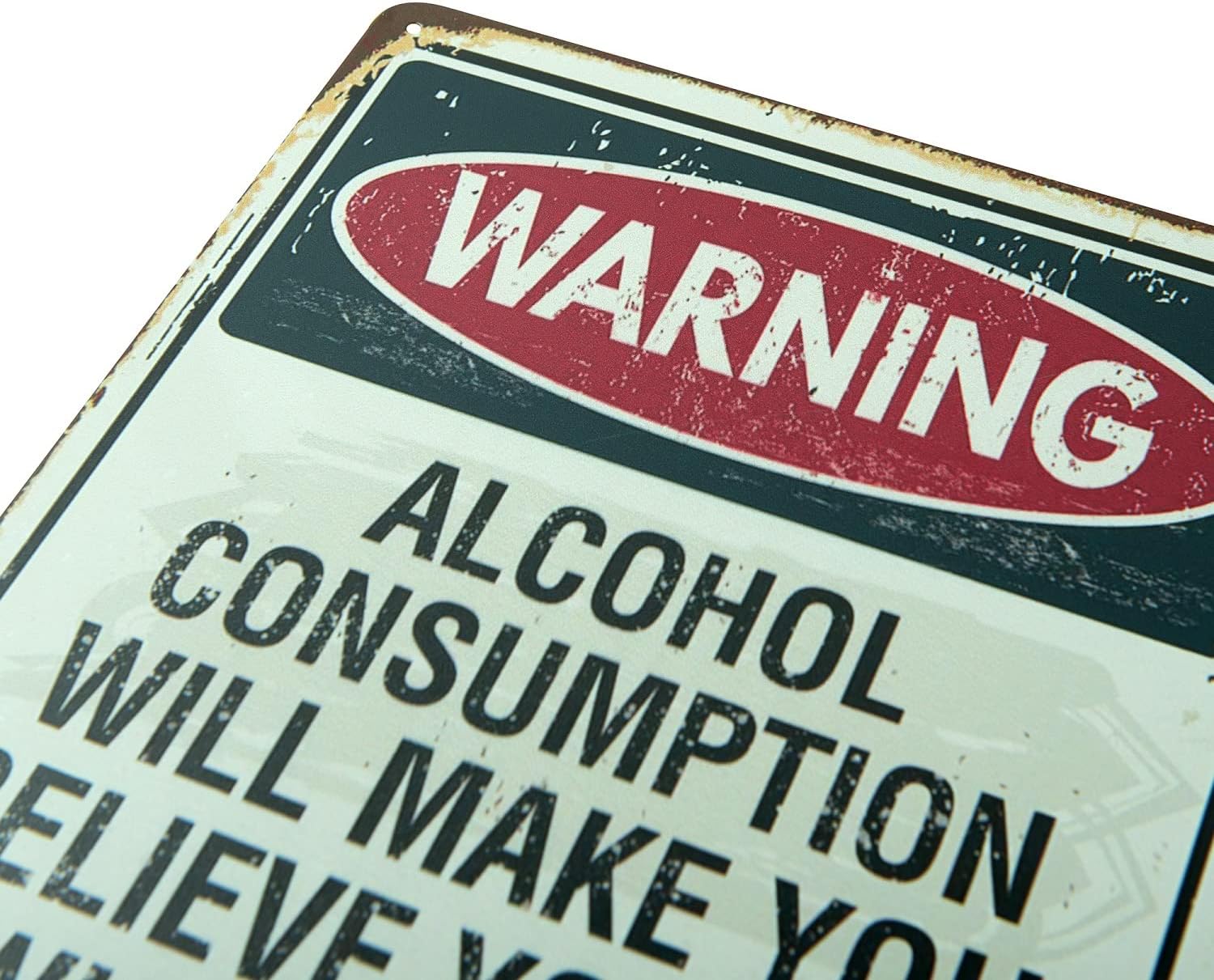ERLOOD Warning Metal Tin Sign, Tin Signs Vintage Coffee Wall Coffee & Bar Decor,Size 12 X 8