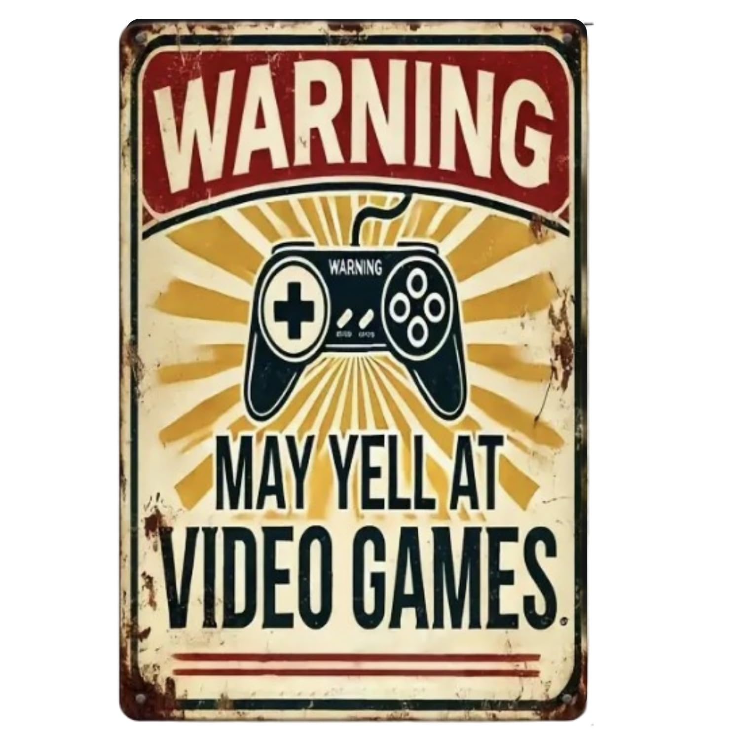 Vintage Metal Sign for Man Cave 12x8 Inch Aluminum - Retro Tin Signs for Man Cave Decor, Funny Wall Art for Garage Gifts for Him