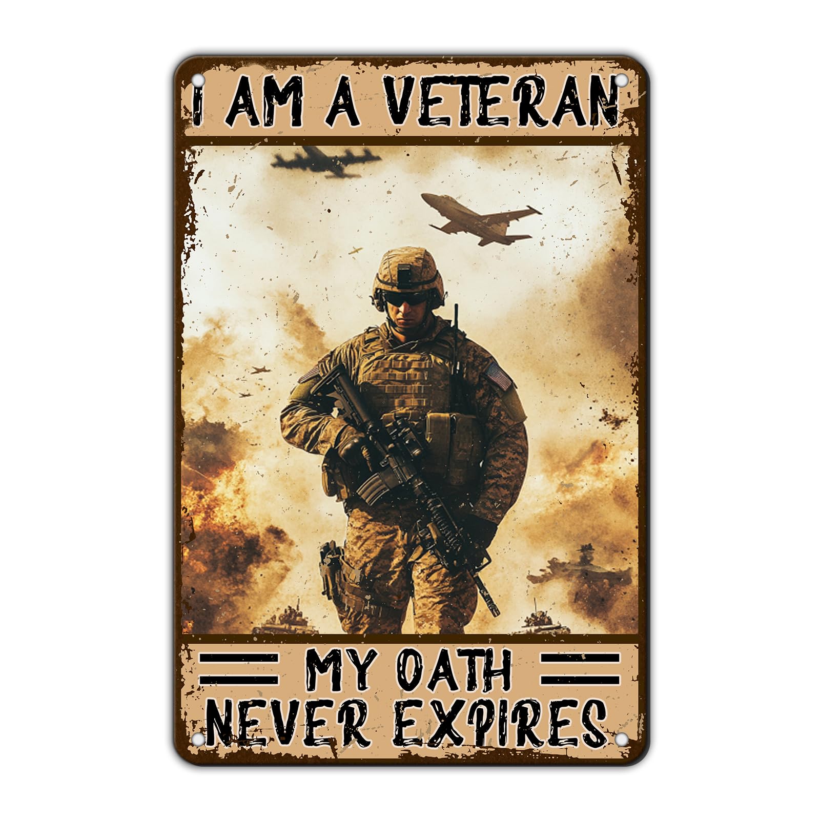 Patriotic Metal Tin Sign Funny American Patriotic Man Tin Sign American Flag Sign 4th of July Vintage Metal Poster Wall Decor for Man Cave Bar Party Garage Outdoor 8x12 Inch