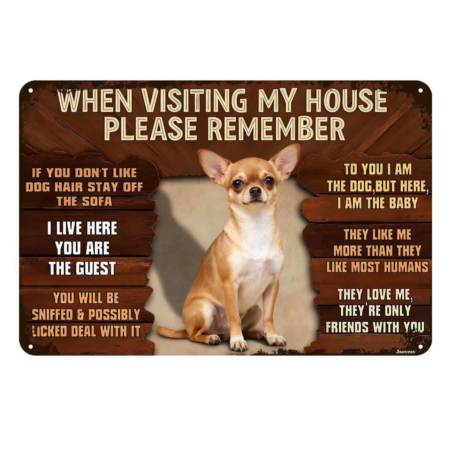 Funny Malamute Dog Vintage Tin Sign When Visiting My House Please Remember Metal Wall Art For Home Garage Bar Man Cave Patio Porch Decor 8x12 Inch
