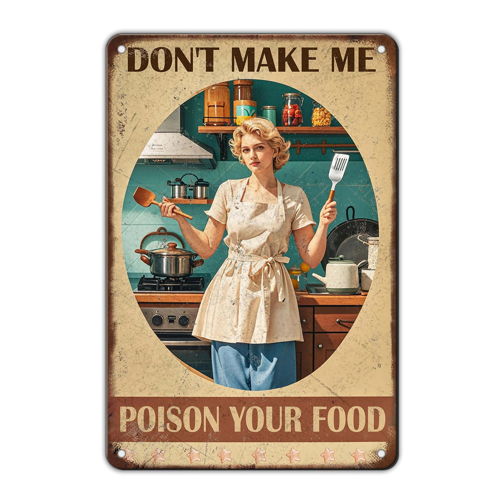 Dad's BBQ Metal Tin Sign BBQ Retro Metal Tin Sign Home Kitchen Wall Decor 12x8 Inch Funny Plaque