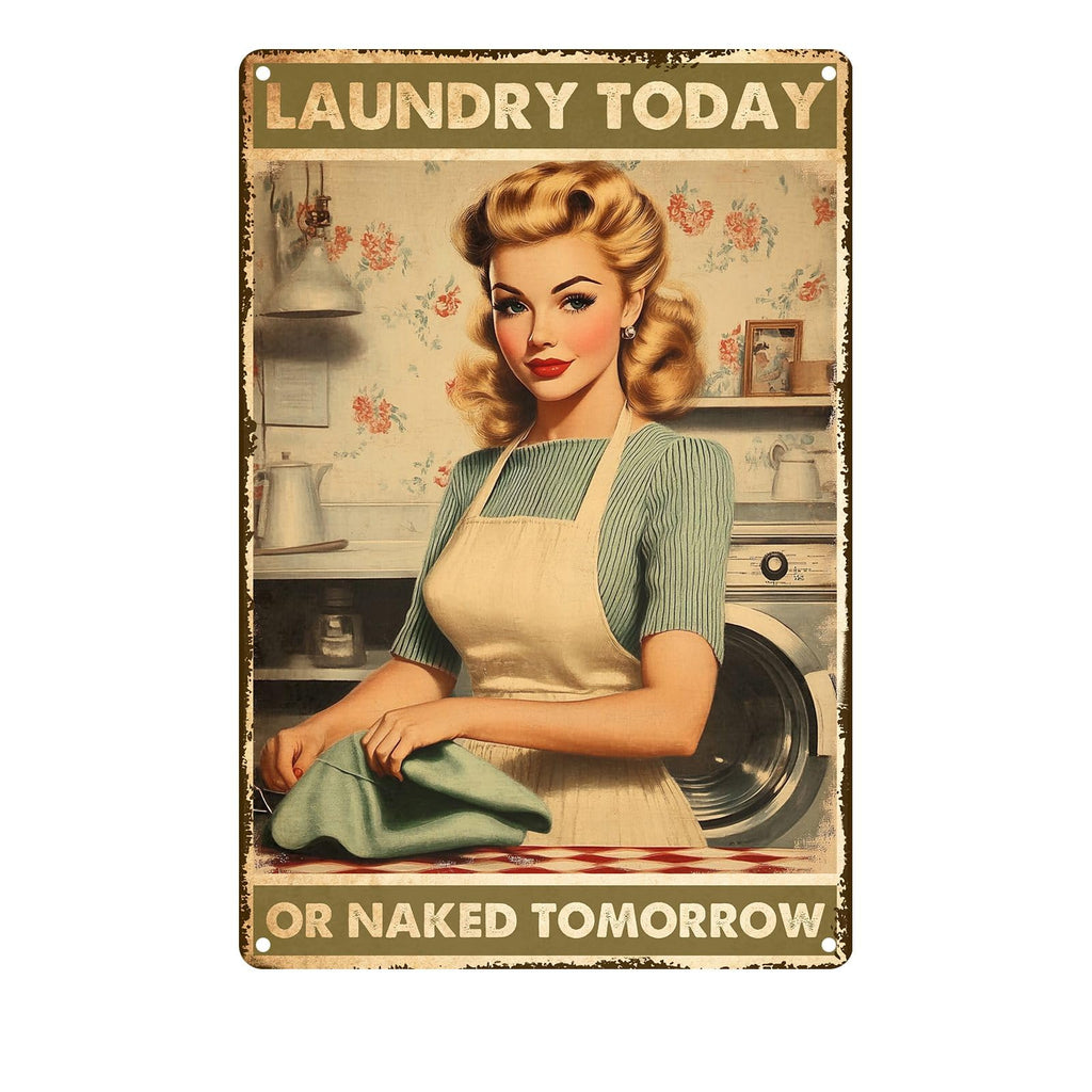 Laundry Metal Tin Sign Laundry Room Wall Decor Fresh Linens Breezy Days Signs Retro Posters for Bathroom Home Bedroom Laundromat Garden 8x12inch